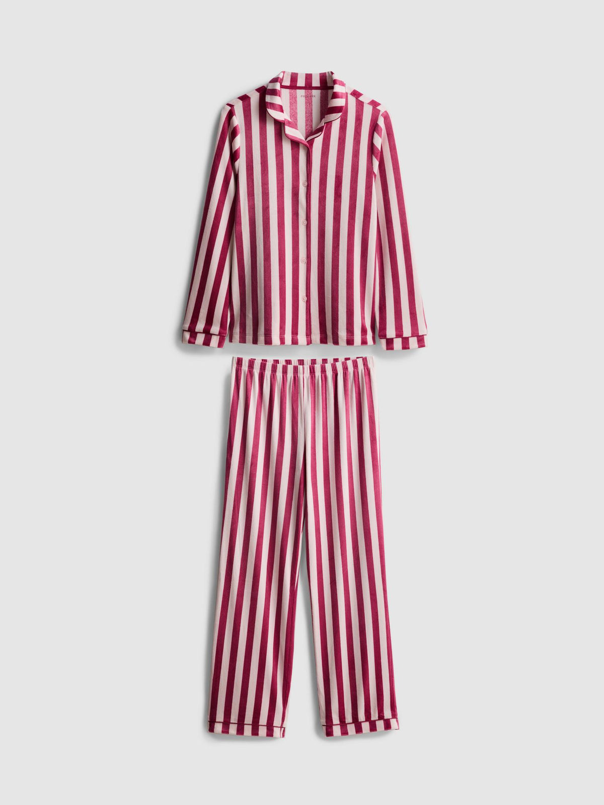 7-15yrs | Stripe Cosy Shirt Pyjamas - Pink