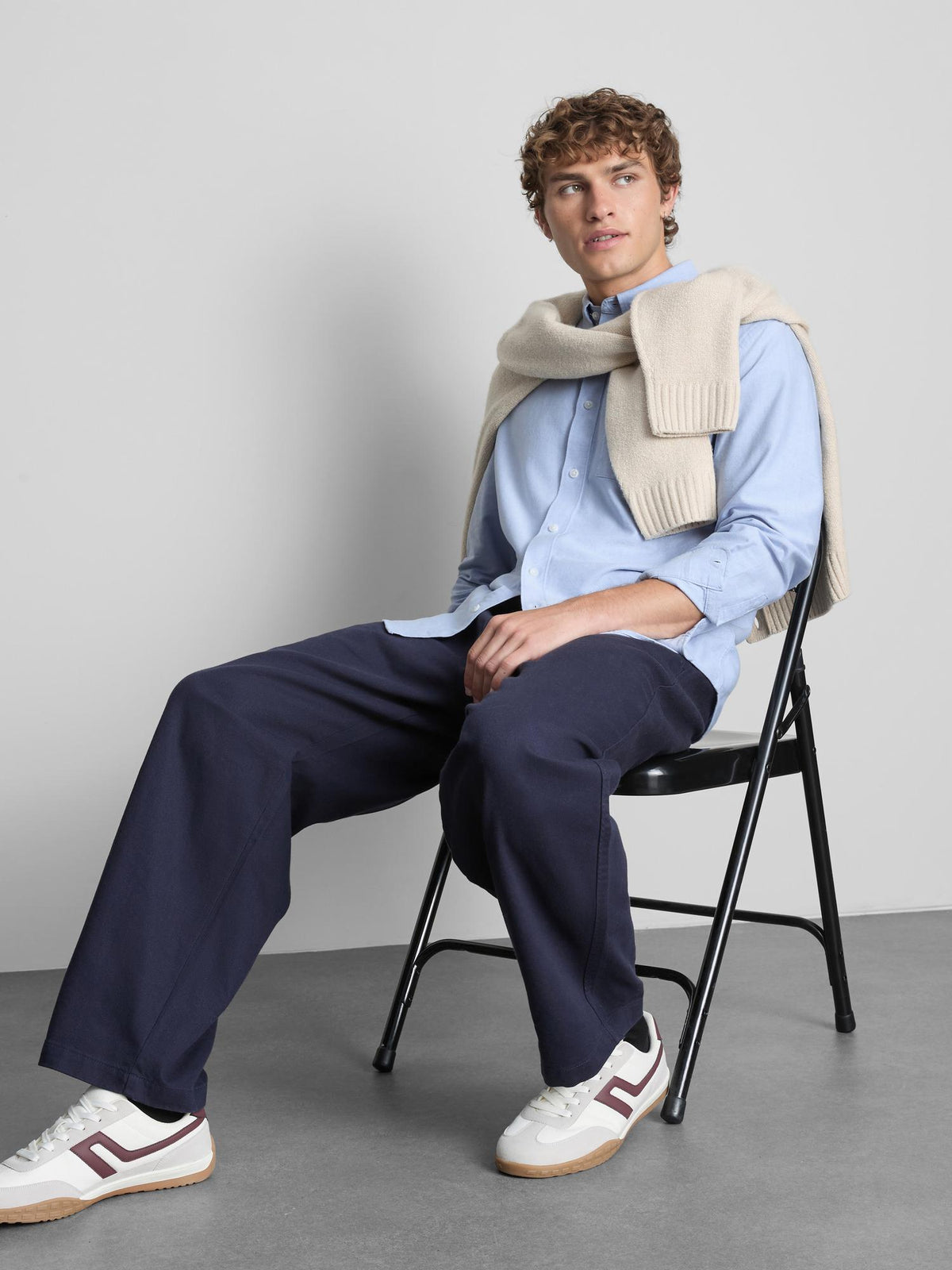 Pure Cotton Regular Fit Oxford Shirt - Light Blue