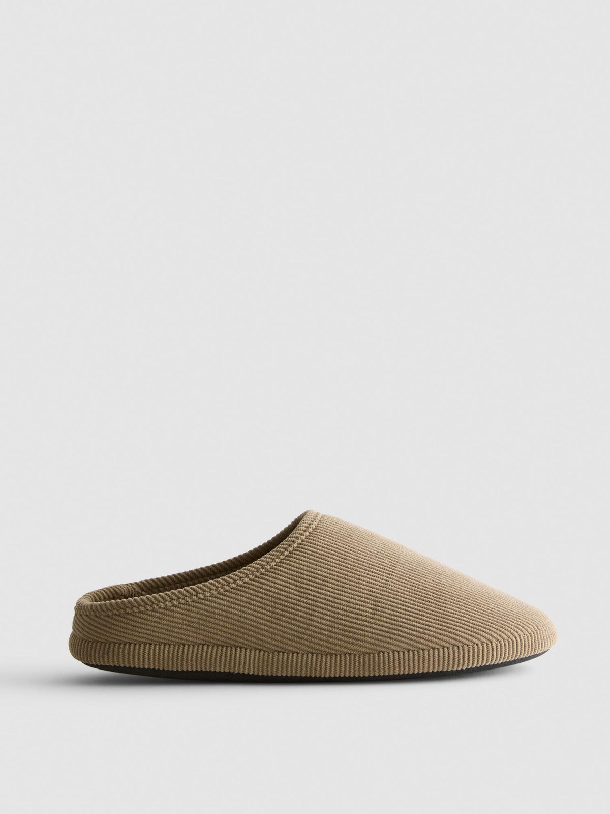 Corduroy Mule Slippers - Beige
