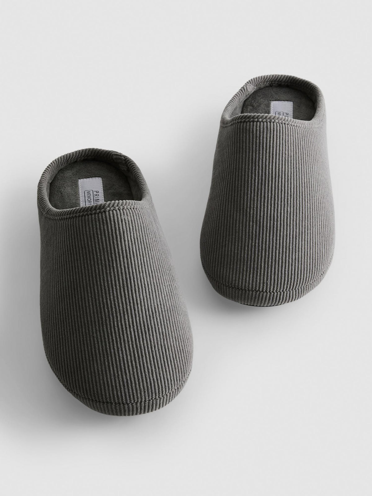 Corduroy Mule Slippers - Grey