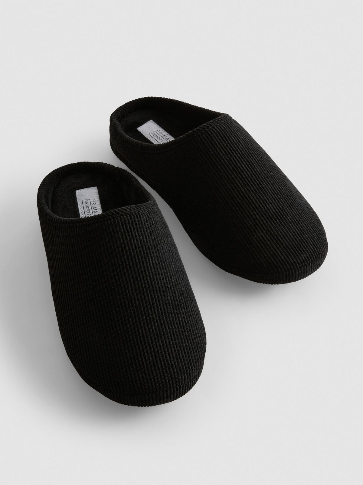 Corduroy Mule Slippers - Black