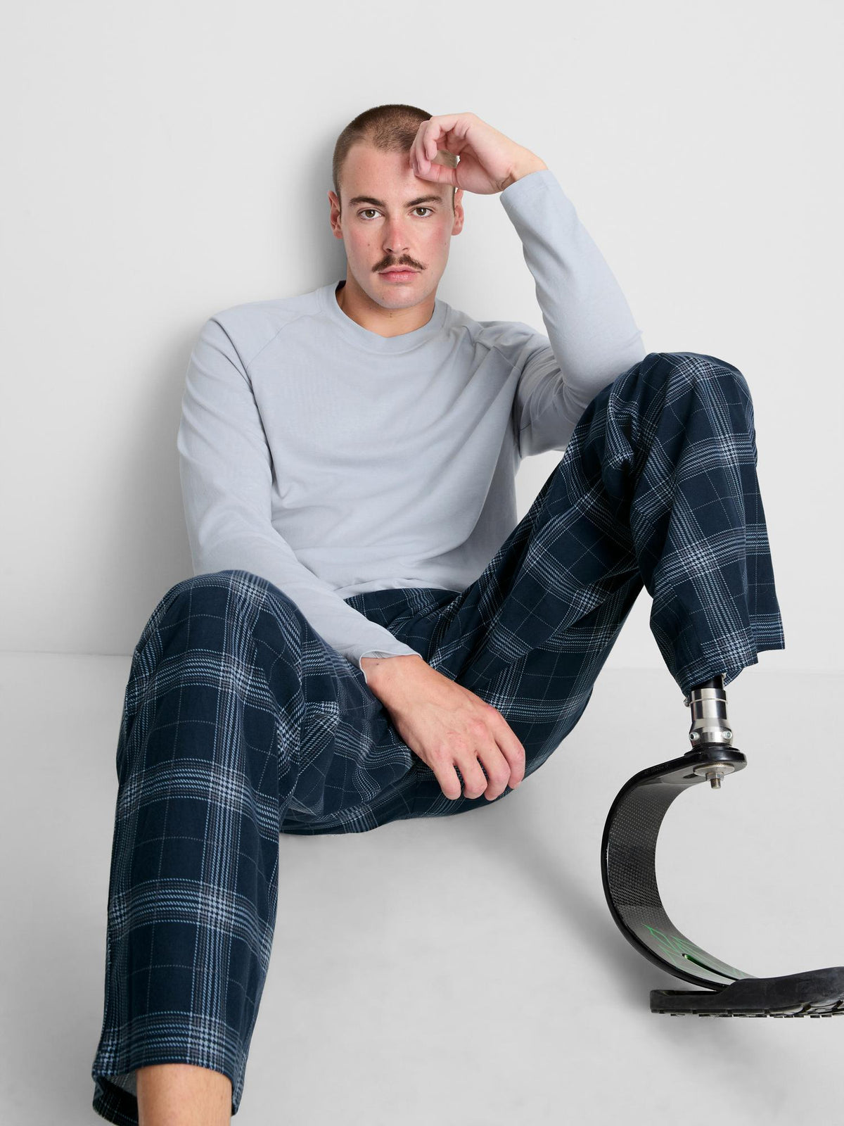 Check Long Pyjamas - Blue