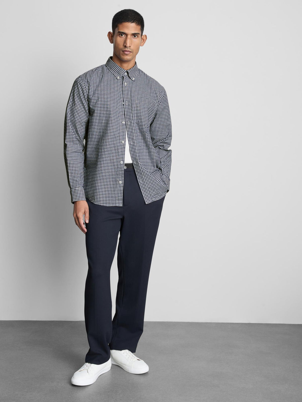 Pure Cotton Oxford Shirt - Navy