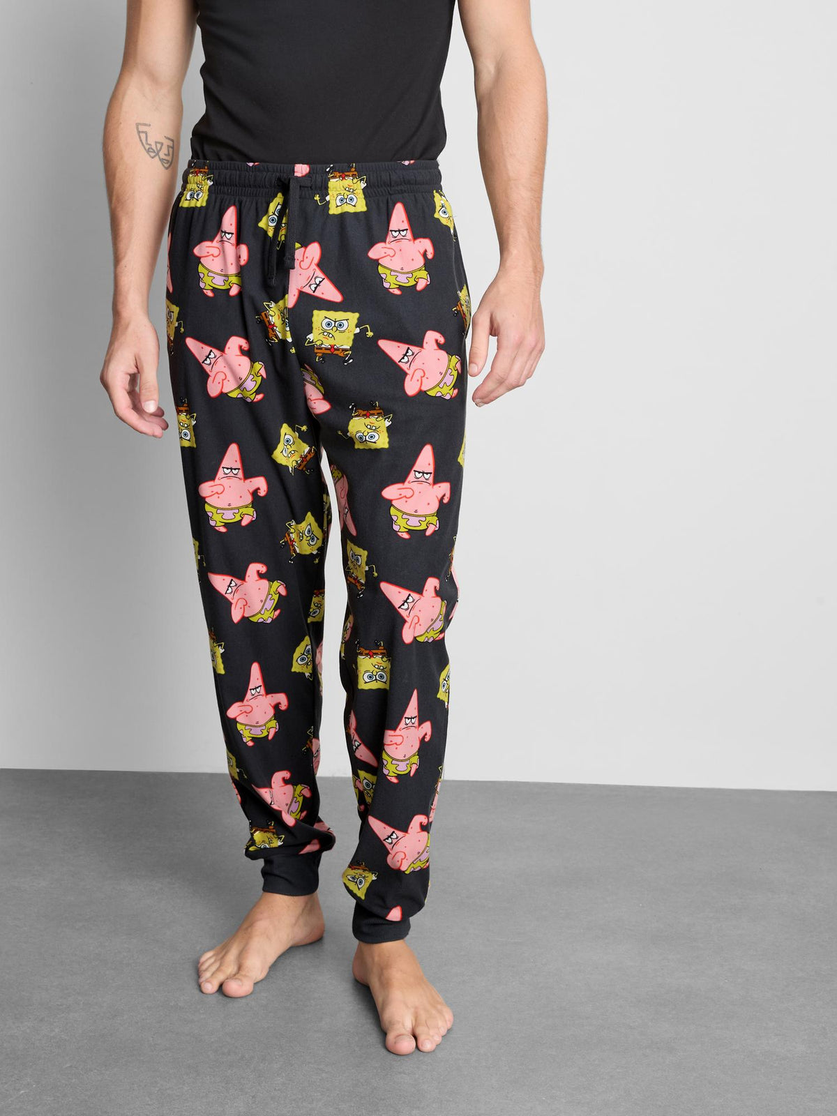 SpongeBob SquarePants Cuffed Pyjama Bottoms - Grey