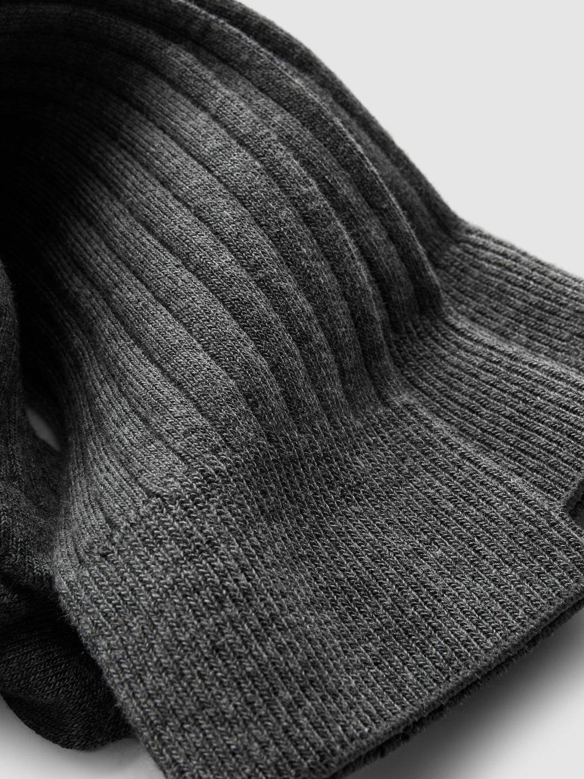 3pk Modal Rich Ribbed Socks - Charcoal