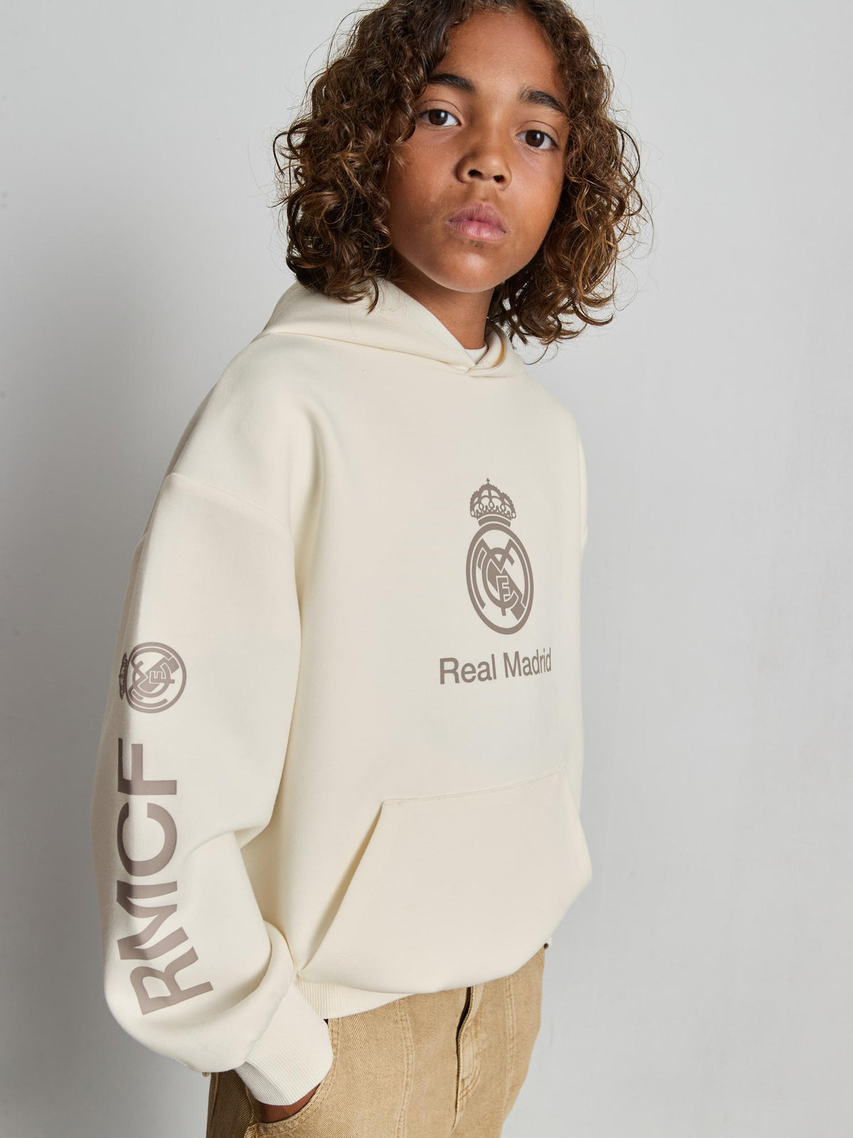 7-15yrs | Real Madrid CF Hoodie - Ecru