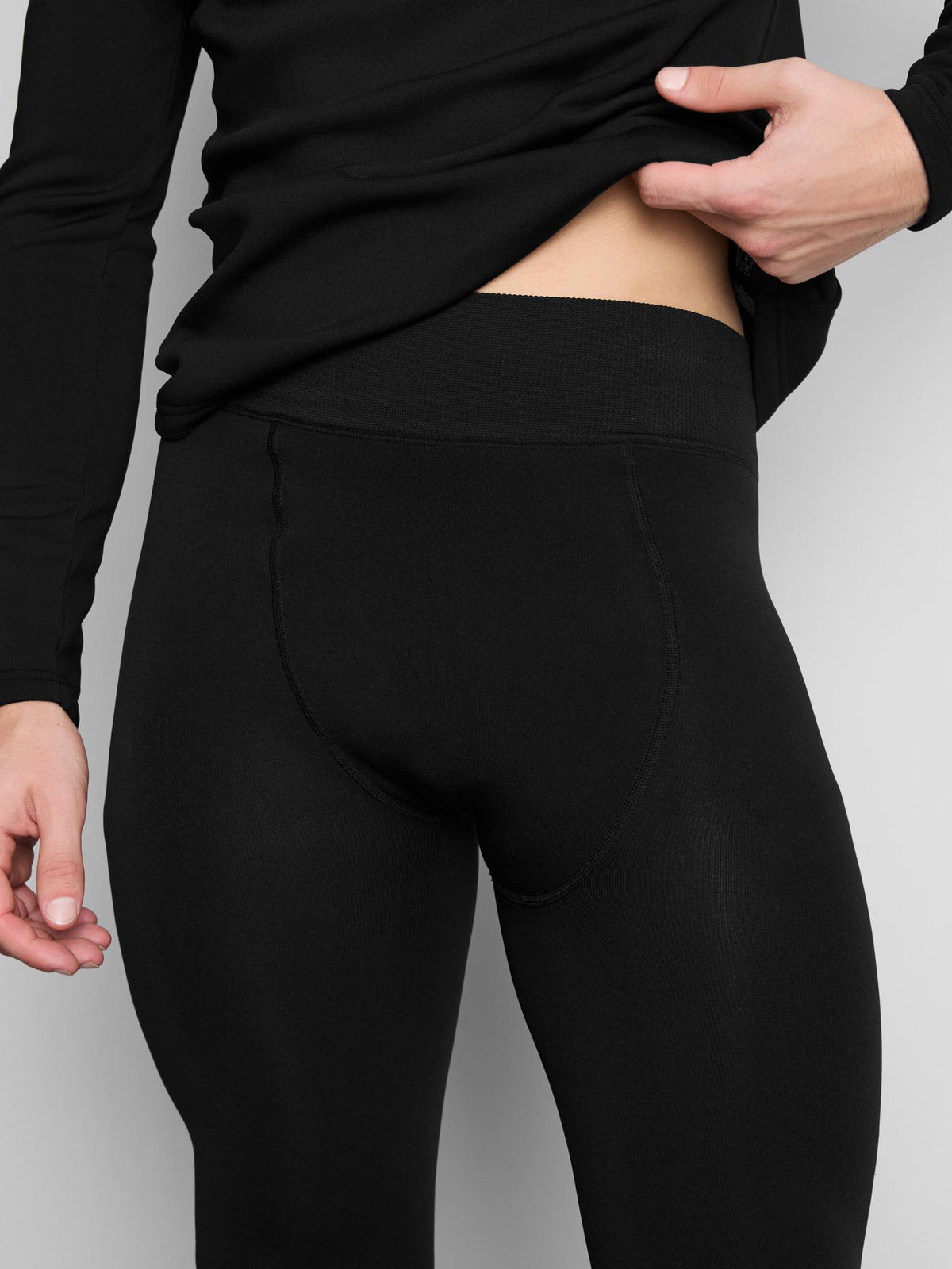 Heat IQ Max Warm Thermal Fleece Lined Bottoms - Black