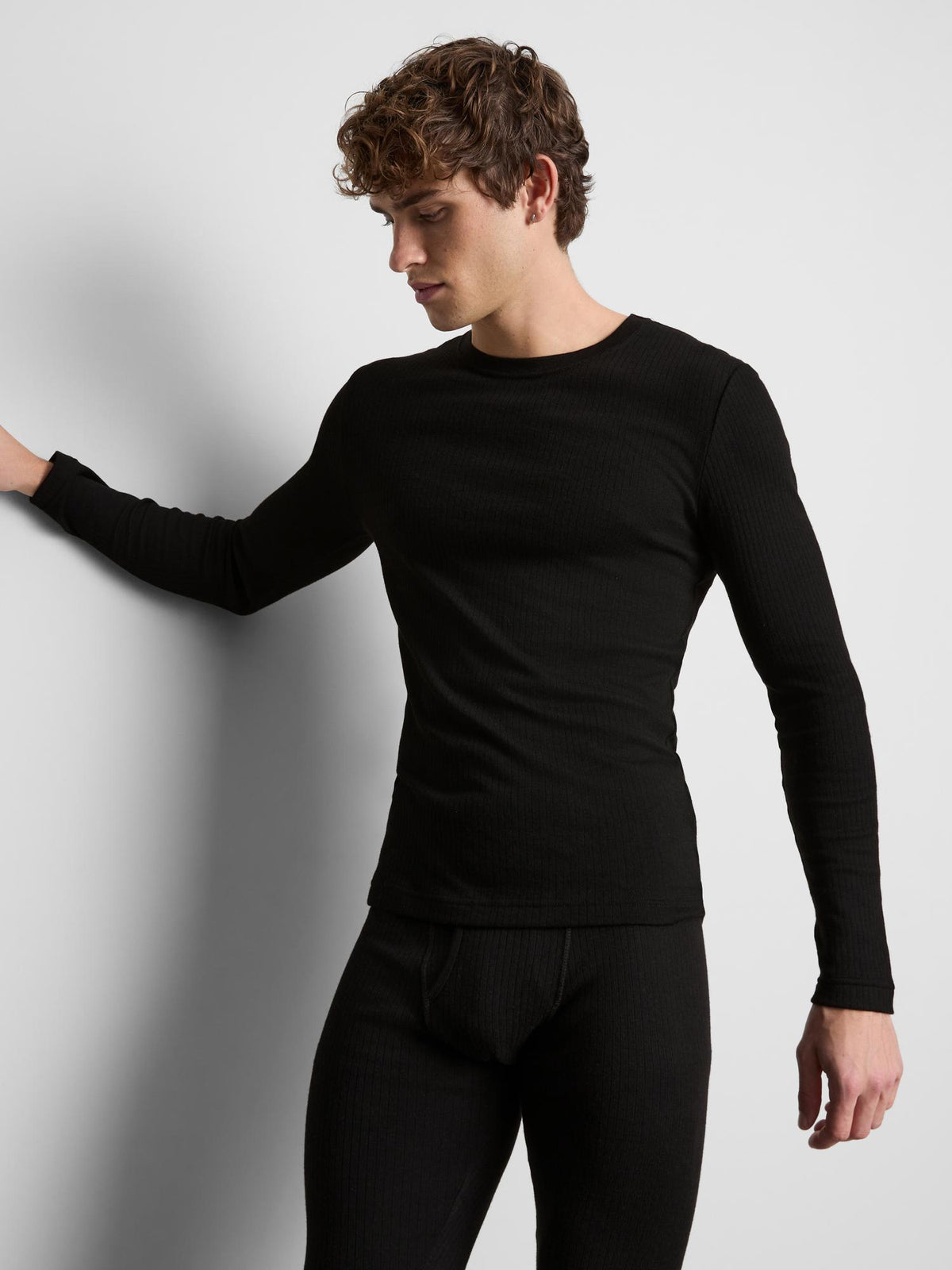 Heat IQ Warm Thermal Ribbed Top - Black