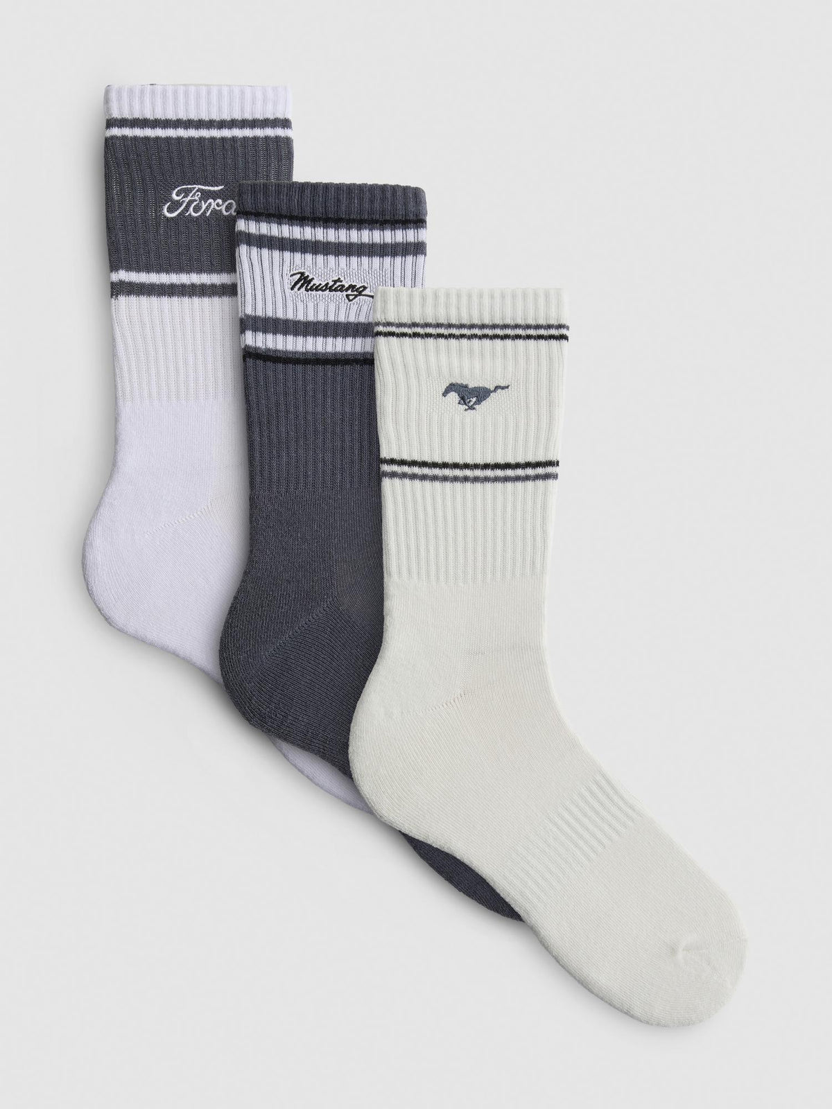 3pk Ford Crew Socks - Blue