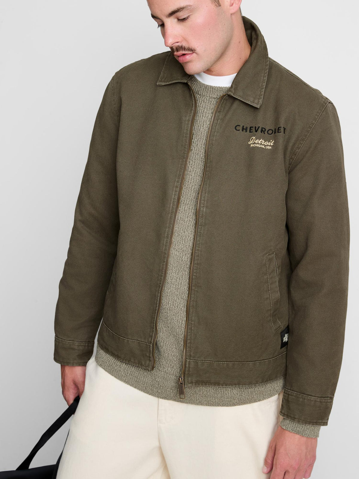 Chevrolet Pure Cotton Zip Jacket - Khaki