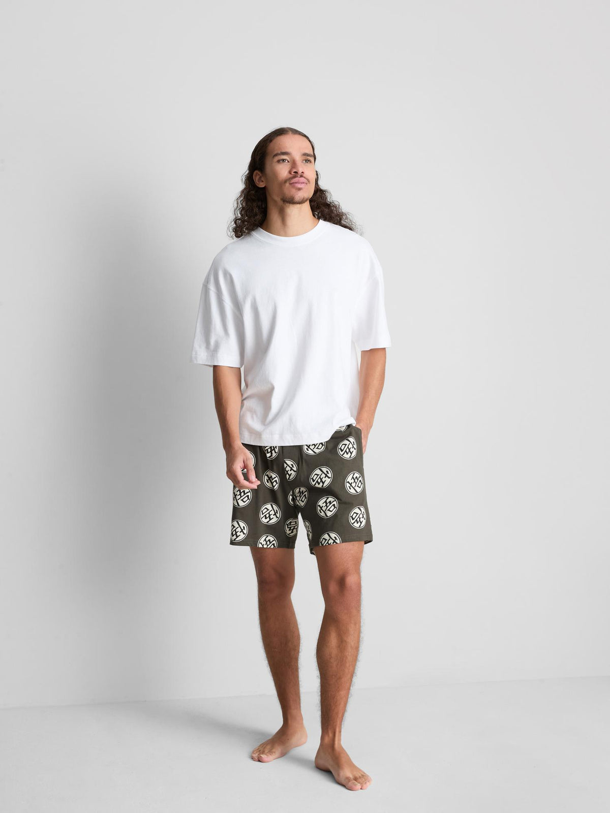 Dragon Ball Z Pure Cotton Lounge Shorts - Khaki