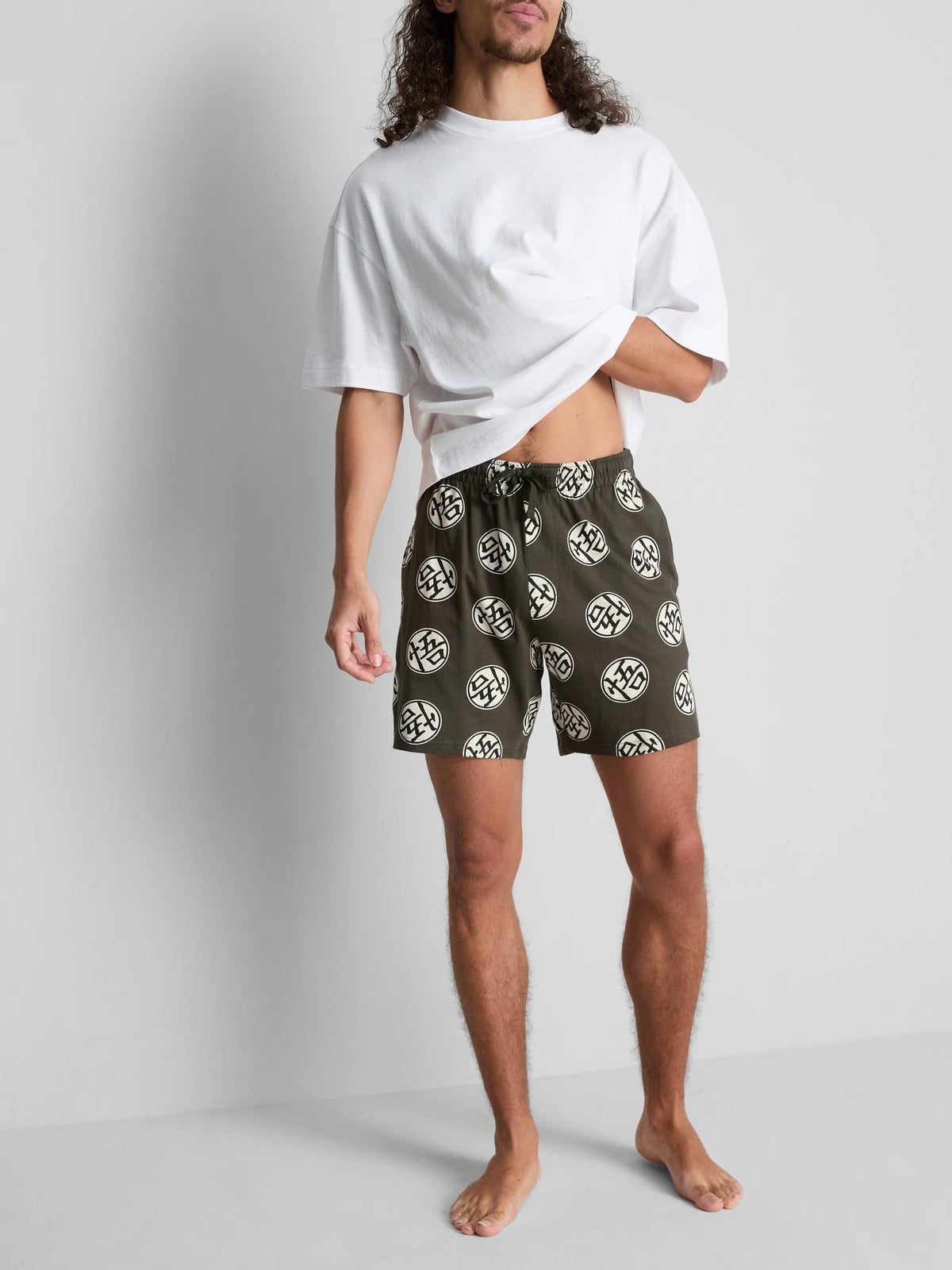 Dragon Ball Z Pure Cotton Lounge Shorts - Khaki