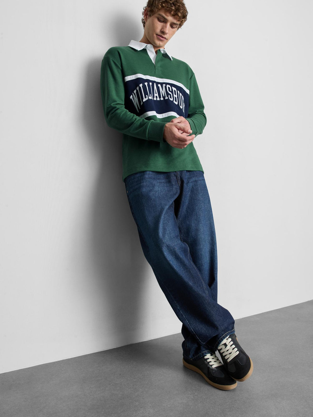 Cotton Blend Williamsburg Rugby Shirt - Green