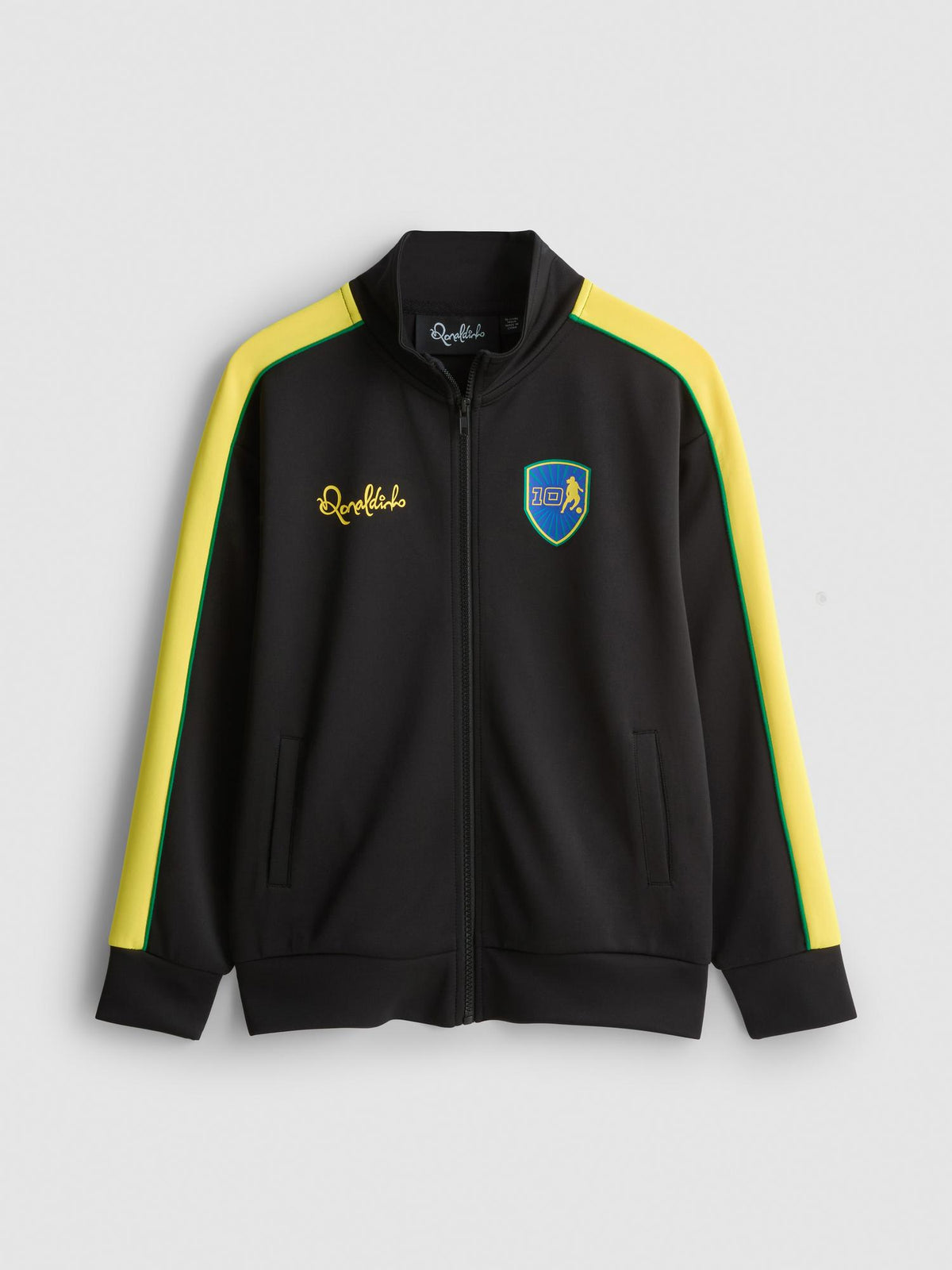 7-15yrs | Ronaldinho Zip-Up Sweatshirt - Black