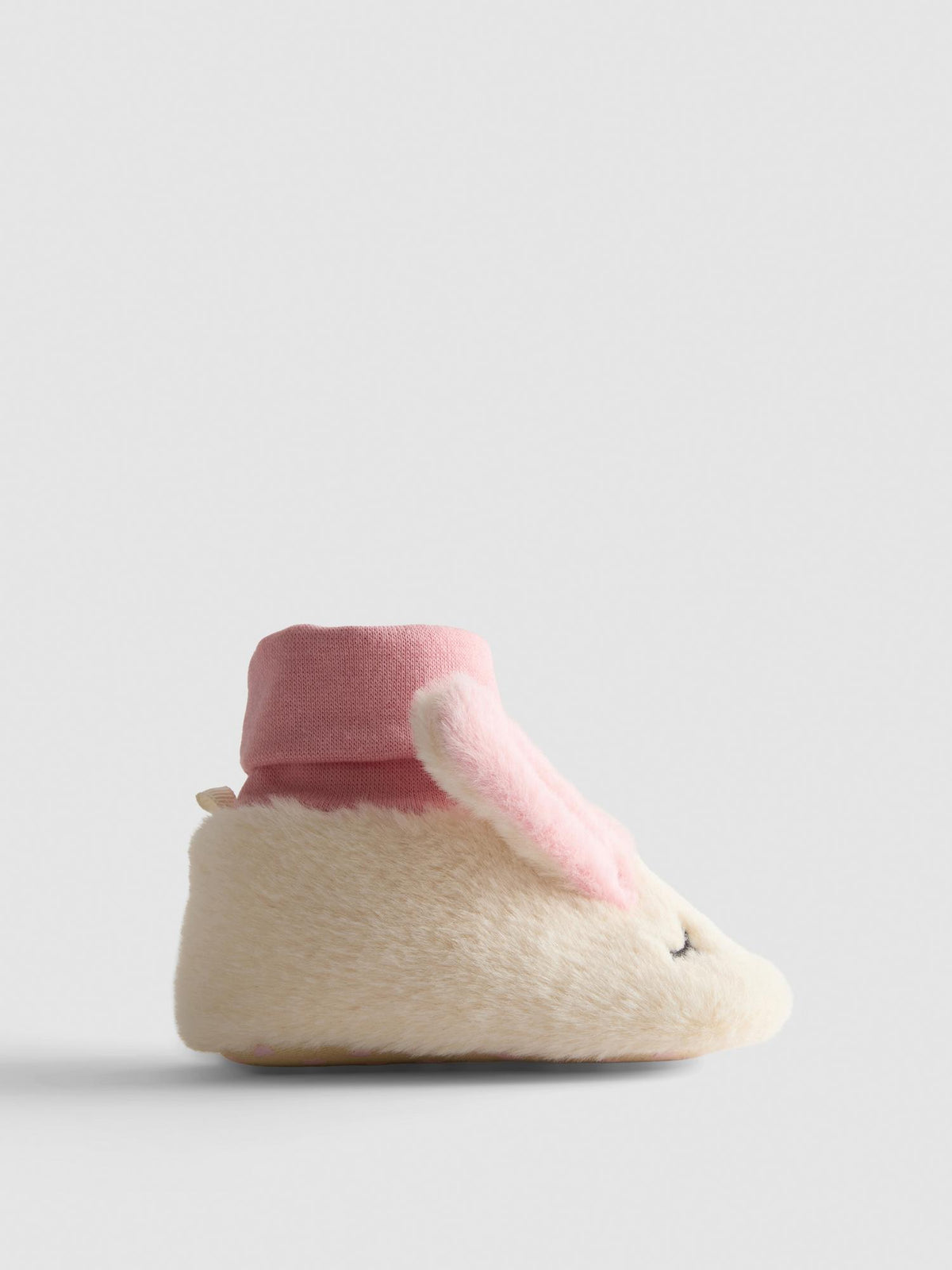 Plush Bunny Booties - Ecru