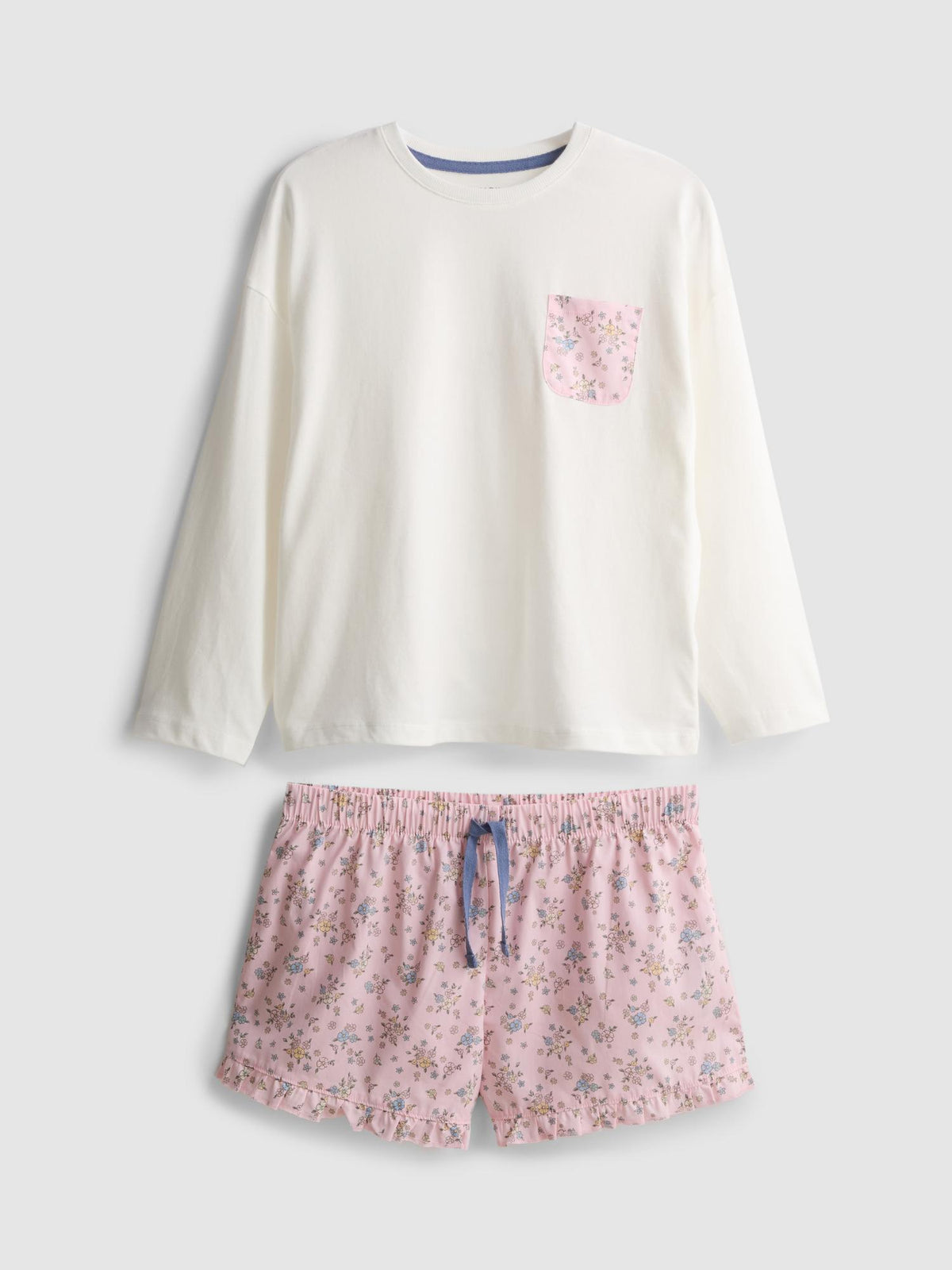 7-15yrs | Pure Cotton Pyjamas - Light Pink