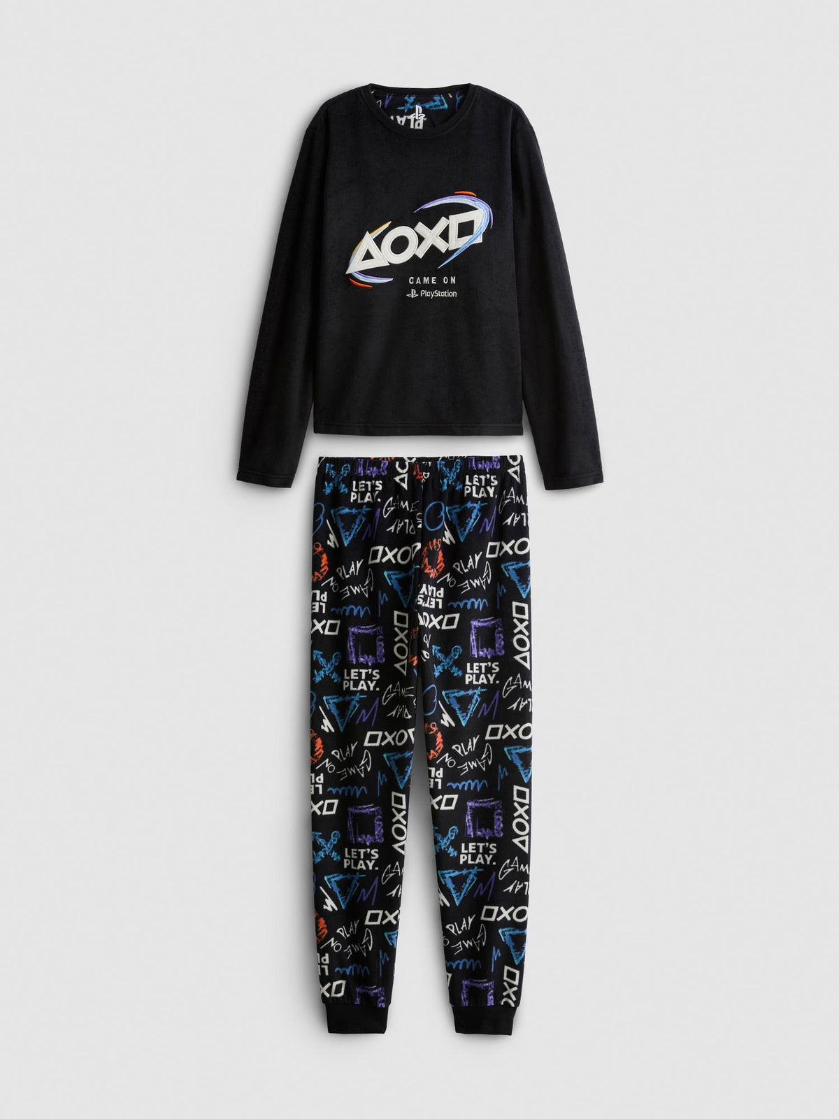 7-15yrs | PlayStation Fleece Pyjamas - Black