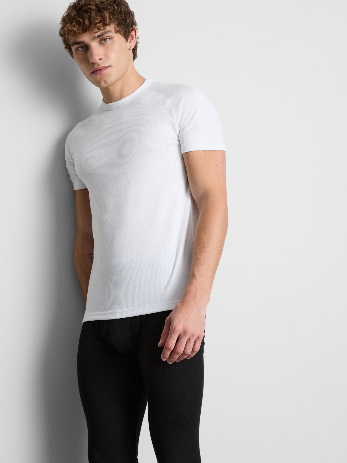 Heat IQ Extra Warm Thermal Ribbed Short Sleeve Top - White