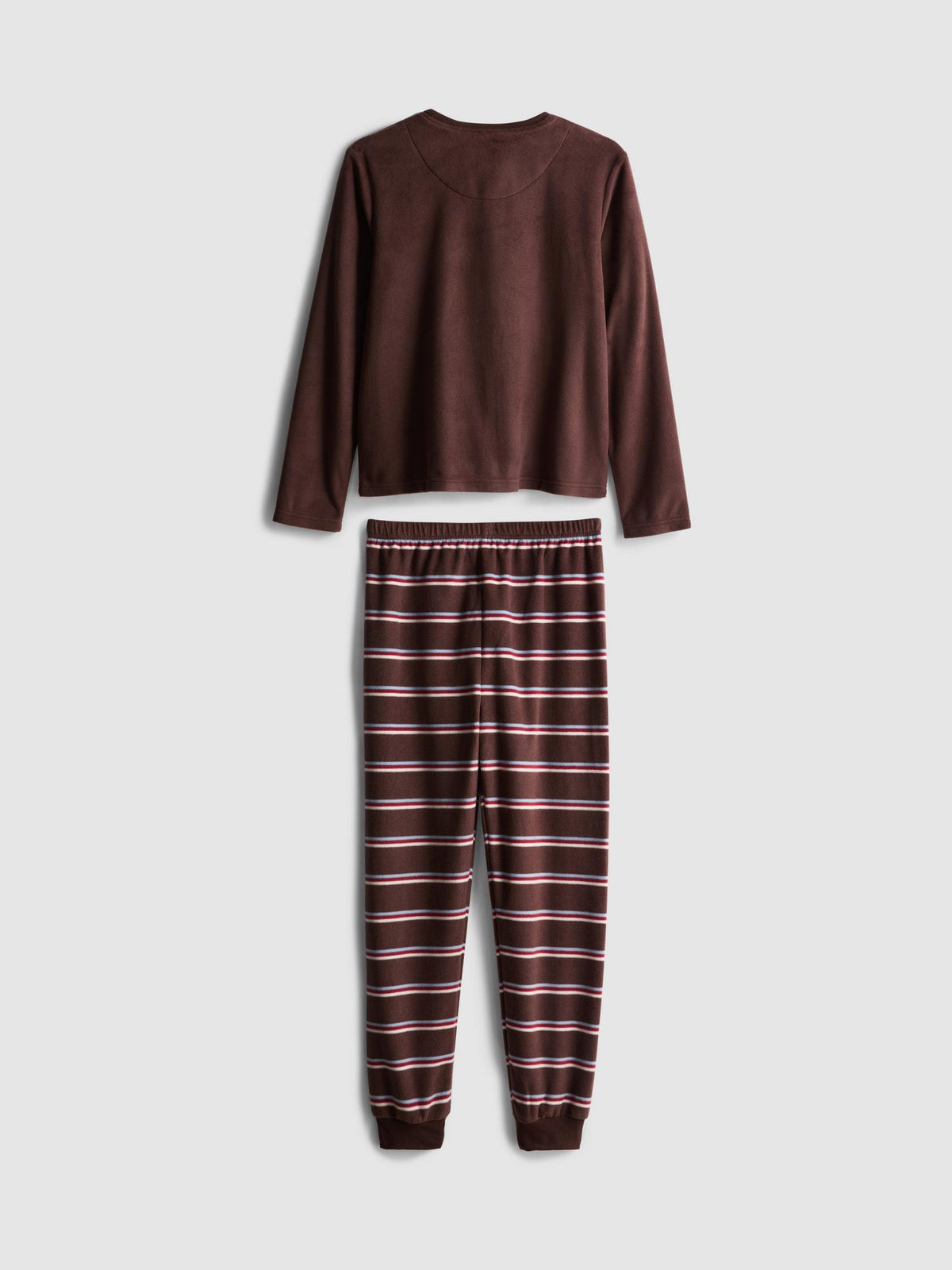 7-15yrs | Ski Graphic Fleece Pyjamas - Brown