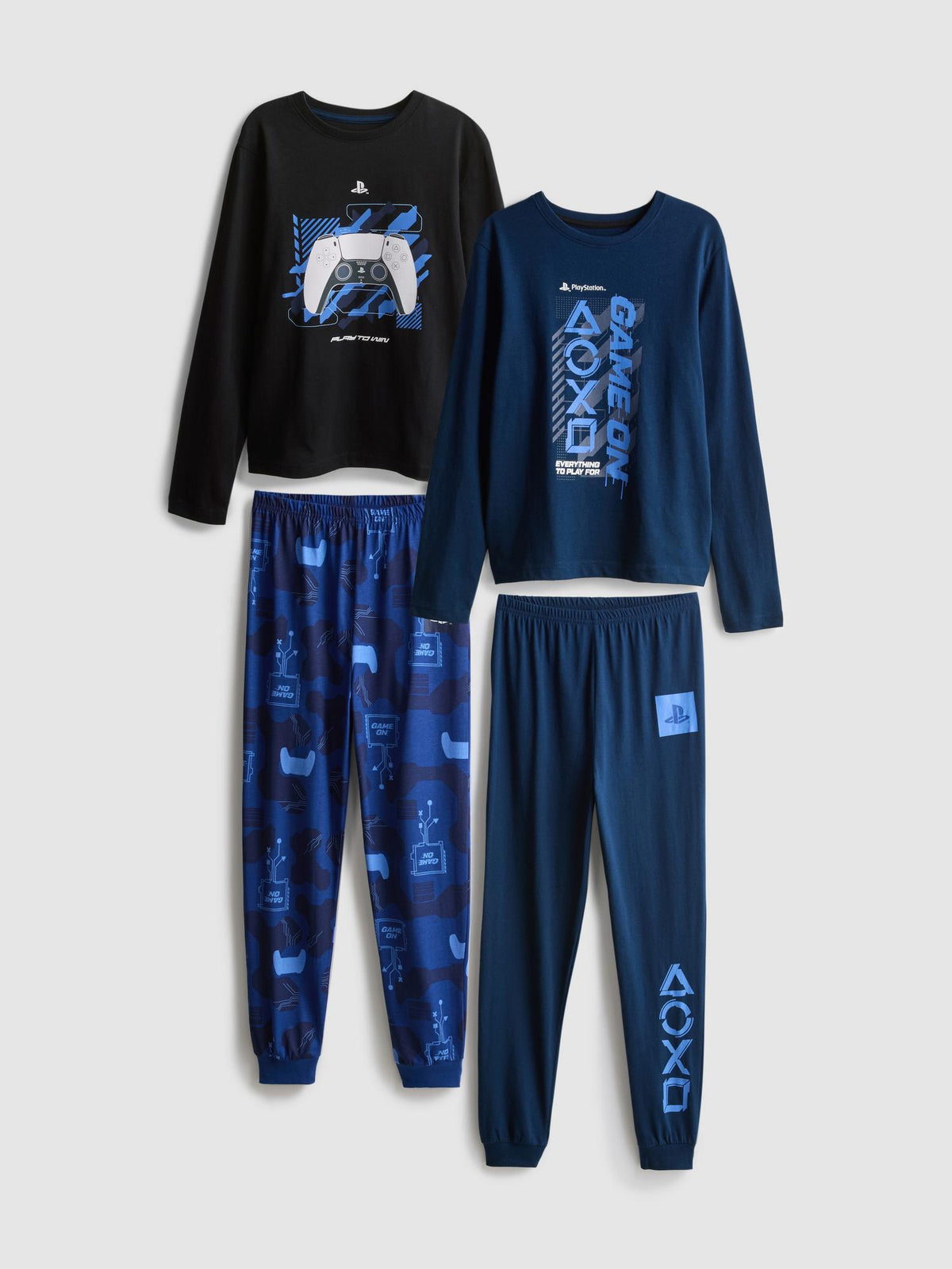 7-15yrs | 2pk PlayStation Pyjamas - Blue