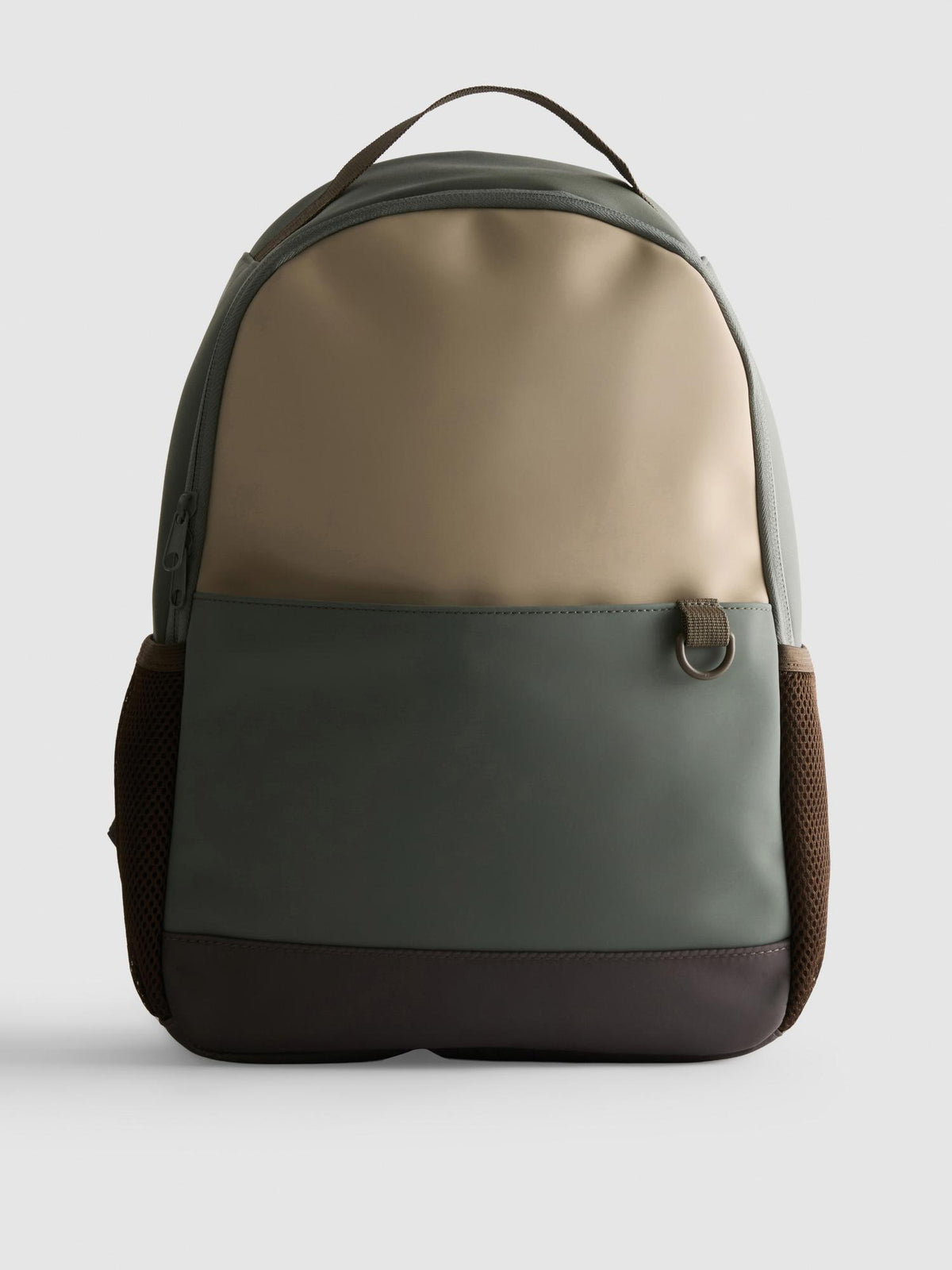 Panelled Zip-Up Backpack - Multi