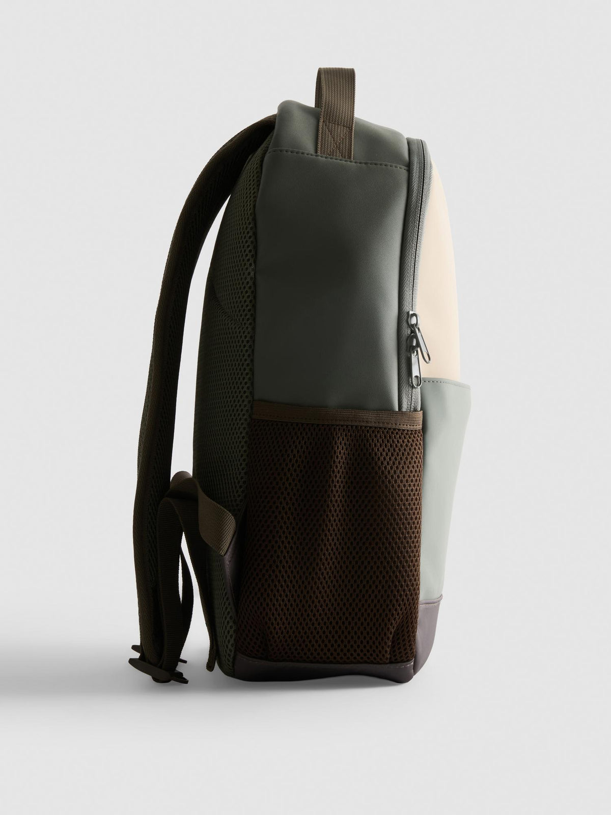 Panelled Zip-Up Backpack - Multi