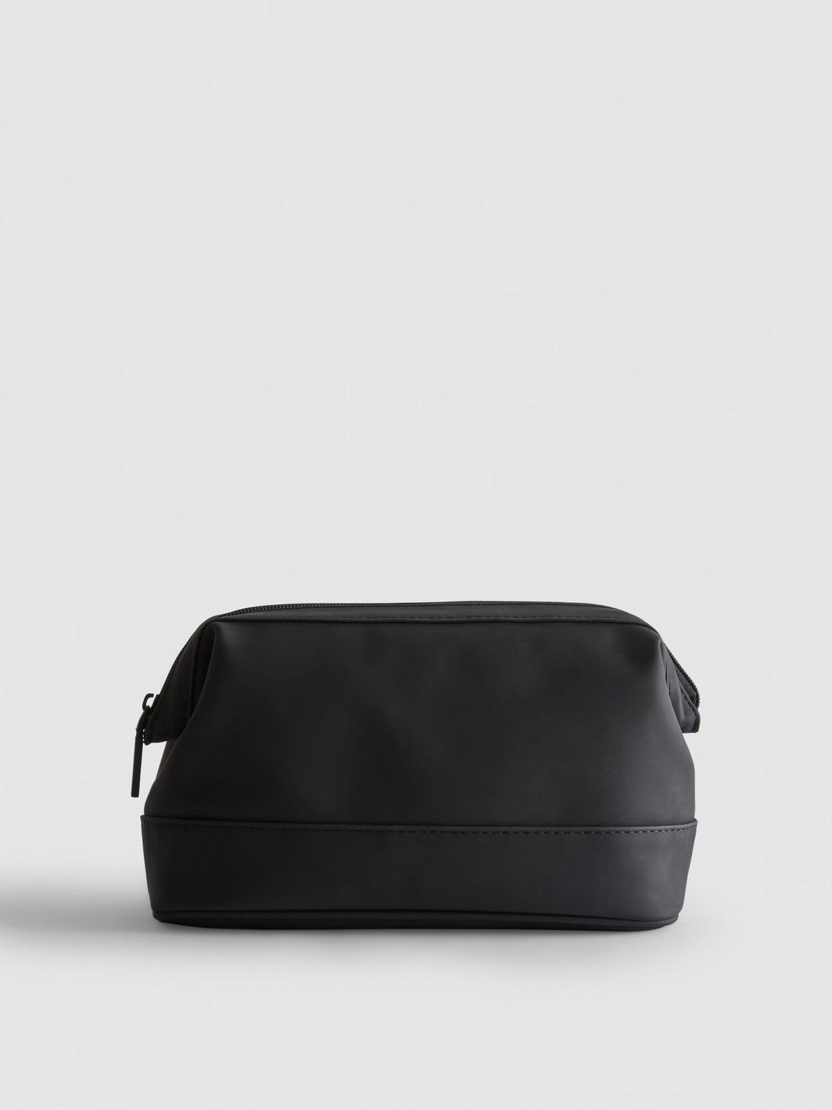 Faux Leather Wash Bag - Black