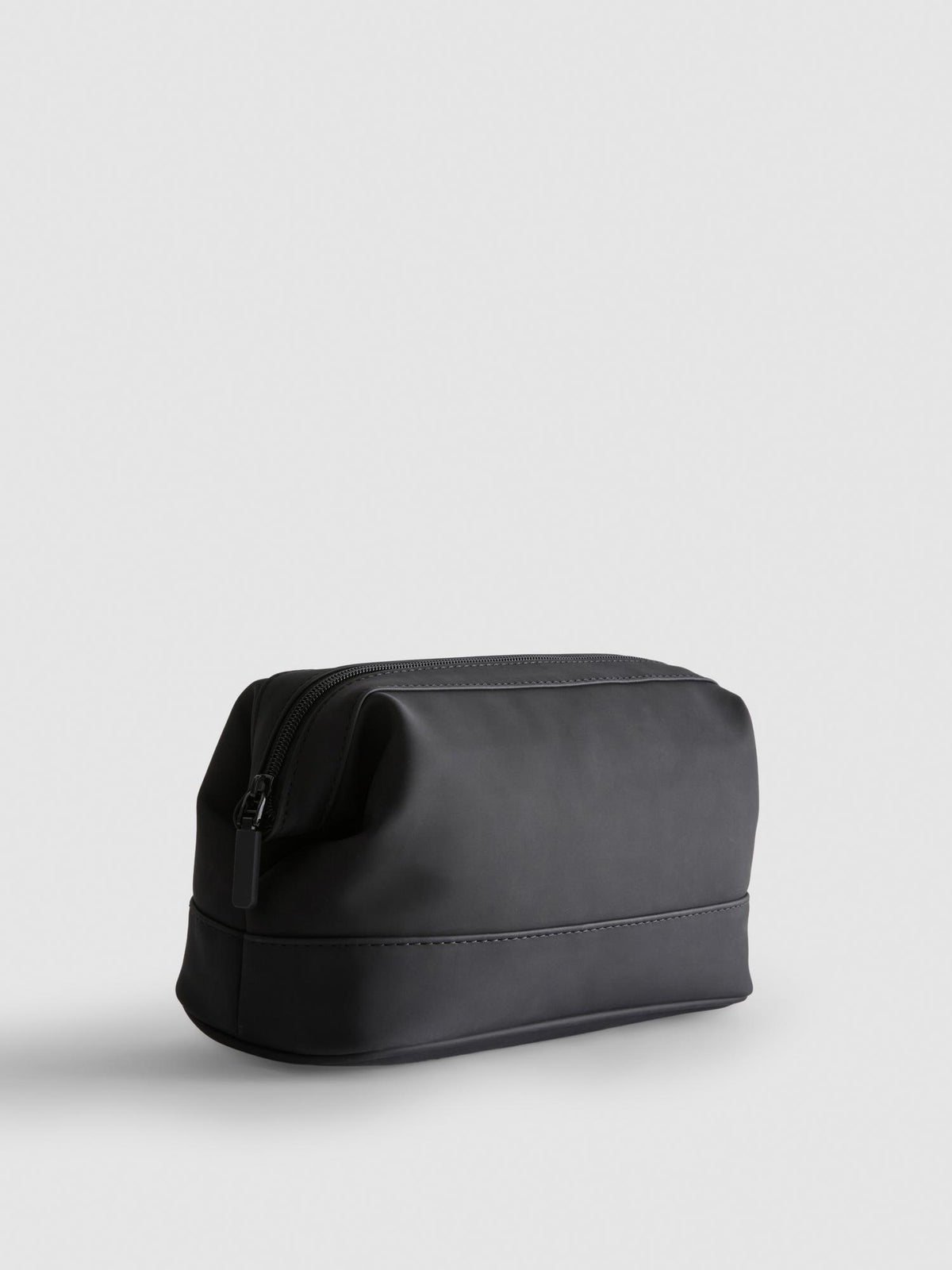 Faux Leather Wash Bag - Black