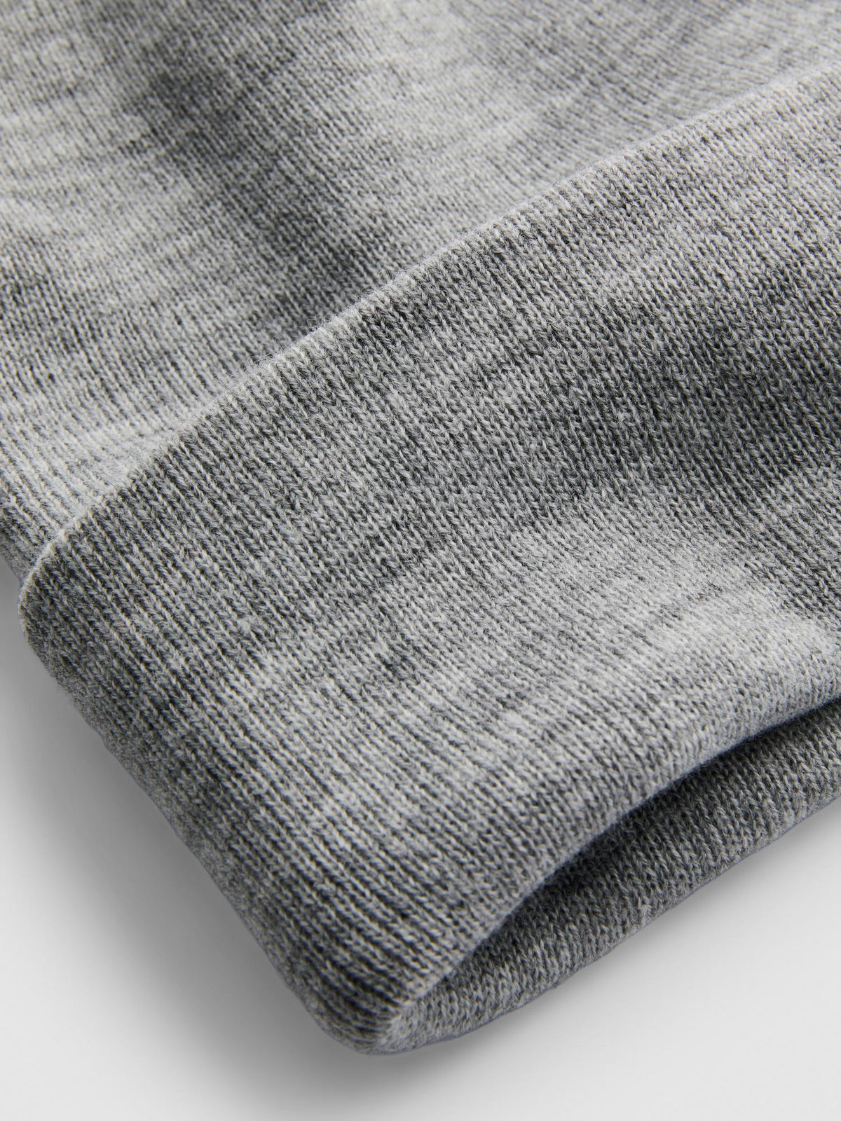 Deep Cuff Beanie Hat - Grey Marl