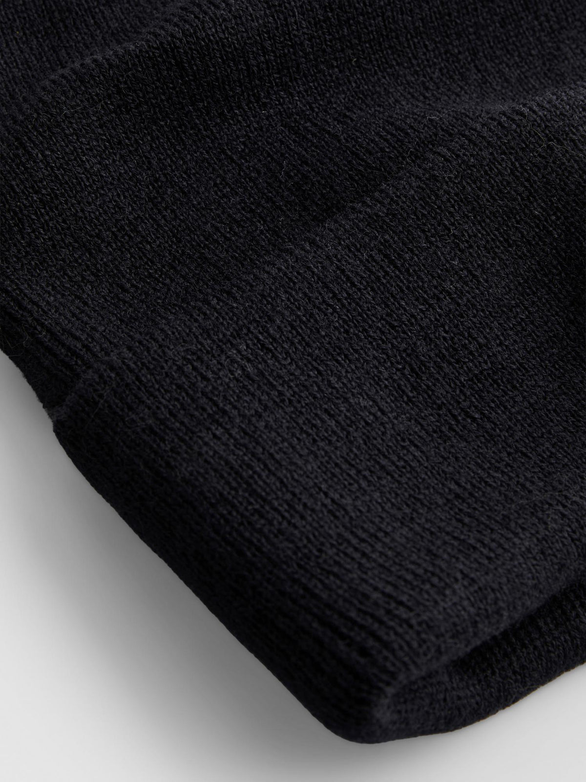 Deep Cuff Beanie Hat - Black