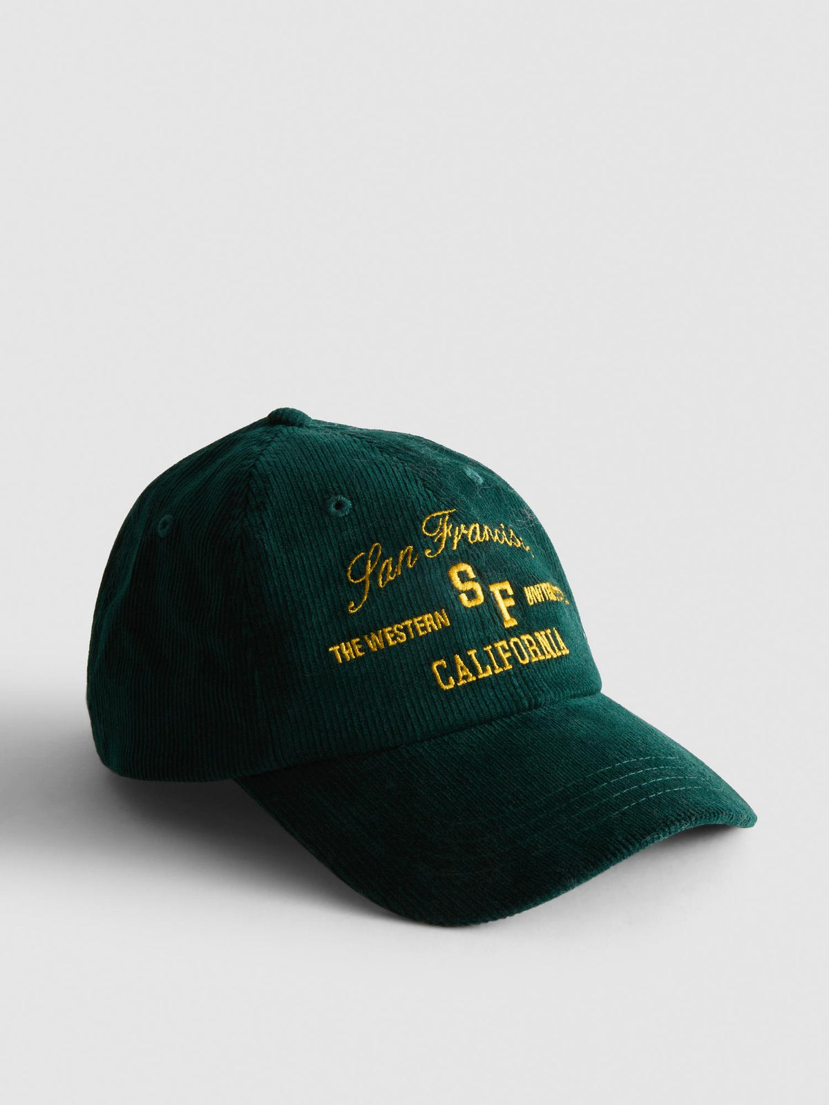 San Francisco Corduroy Baseball Cap - Dark Green
