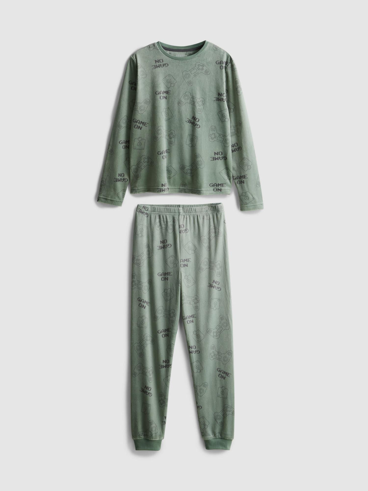 7-15yrs | Gaming Graphic Cosy Pyjamas - Light Green