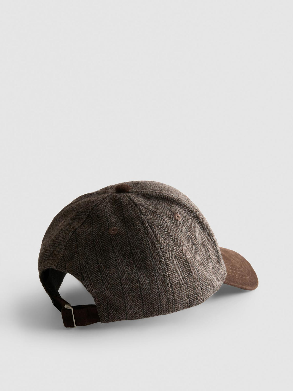 New York Herringbone Baseball Cap - Chocolate