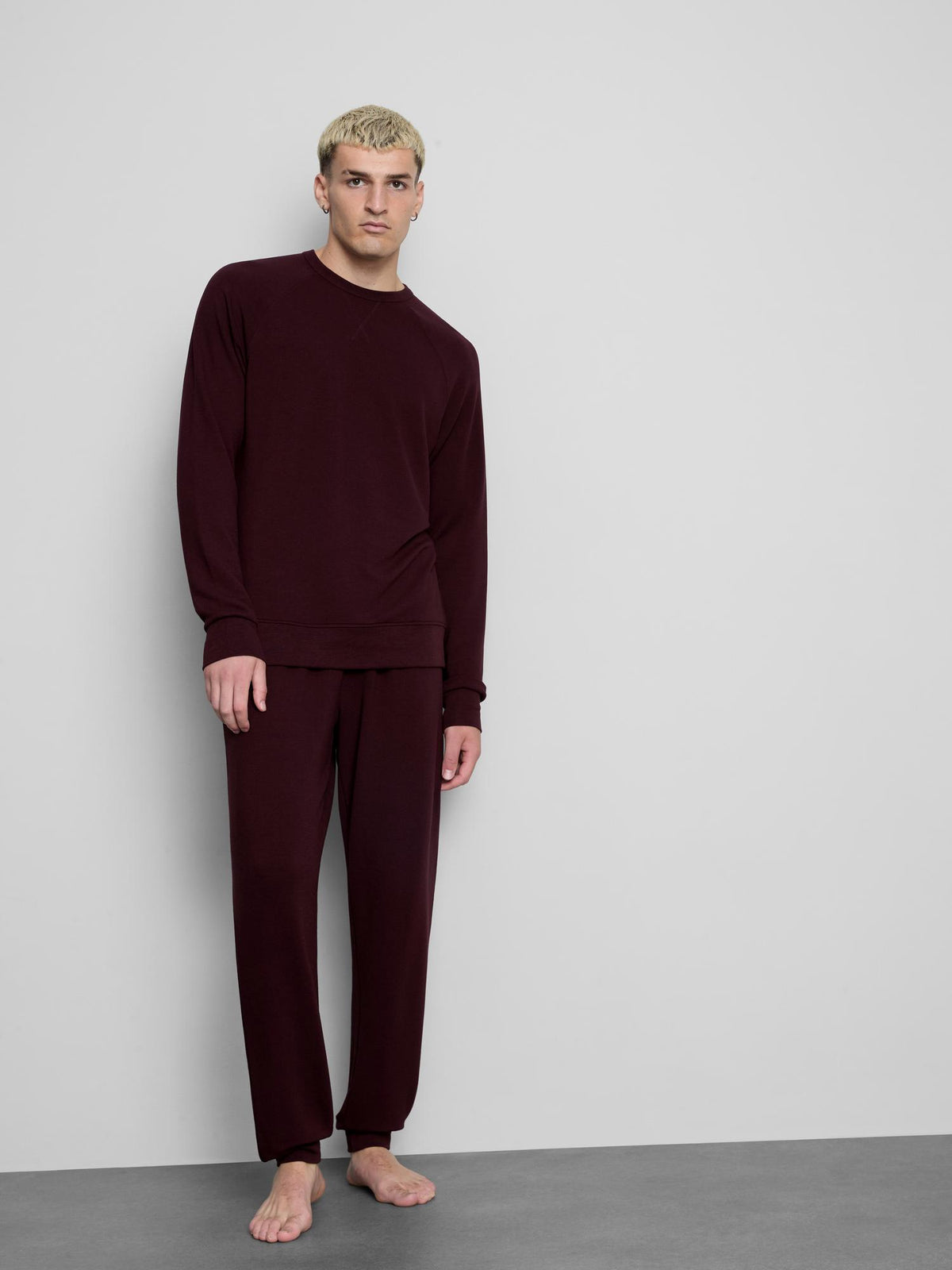 Long Pyjama Set - Burgundy
