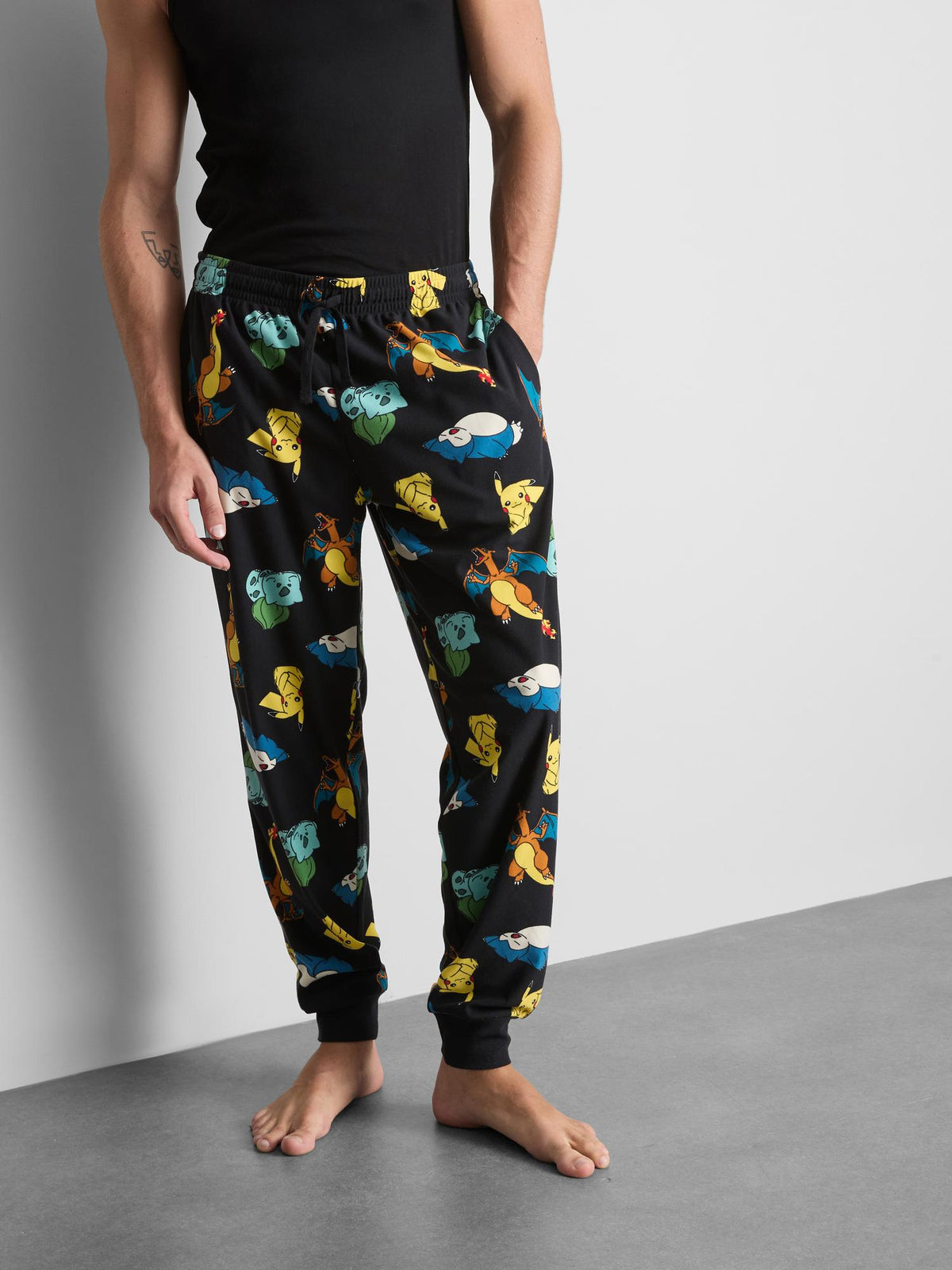 Pokémon All-Over Print Pyjama Bottoms - Black