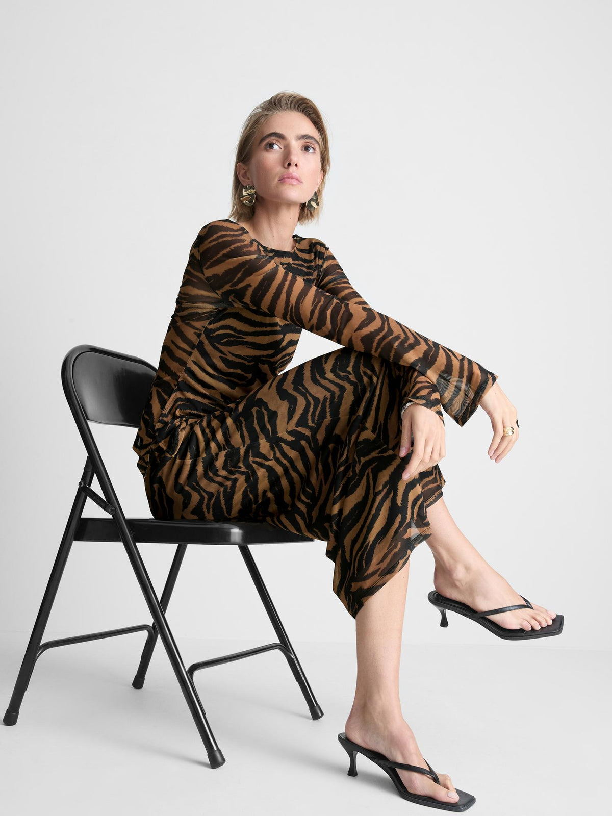 Tiger Mesh Long Sleeve Top - Multi