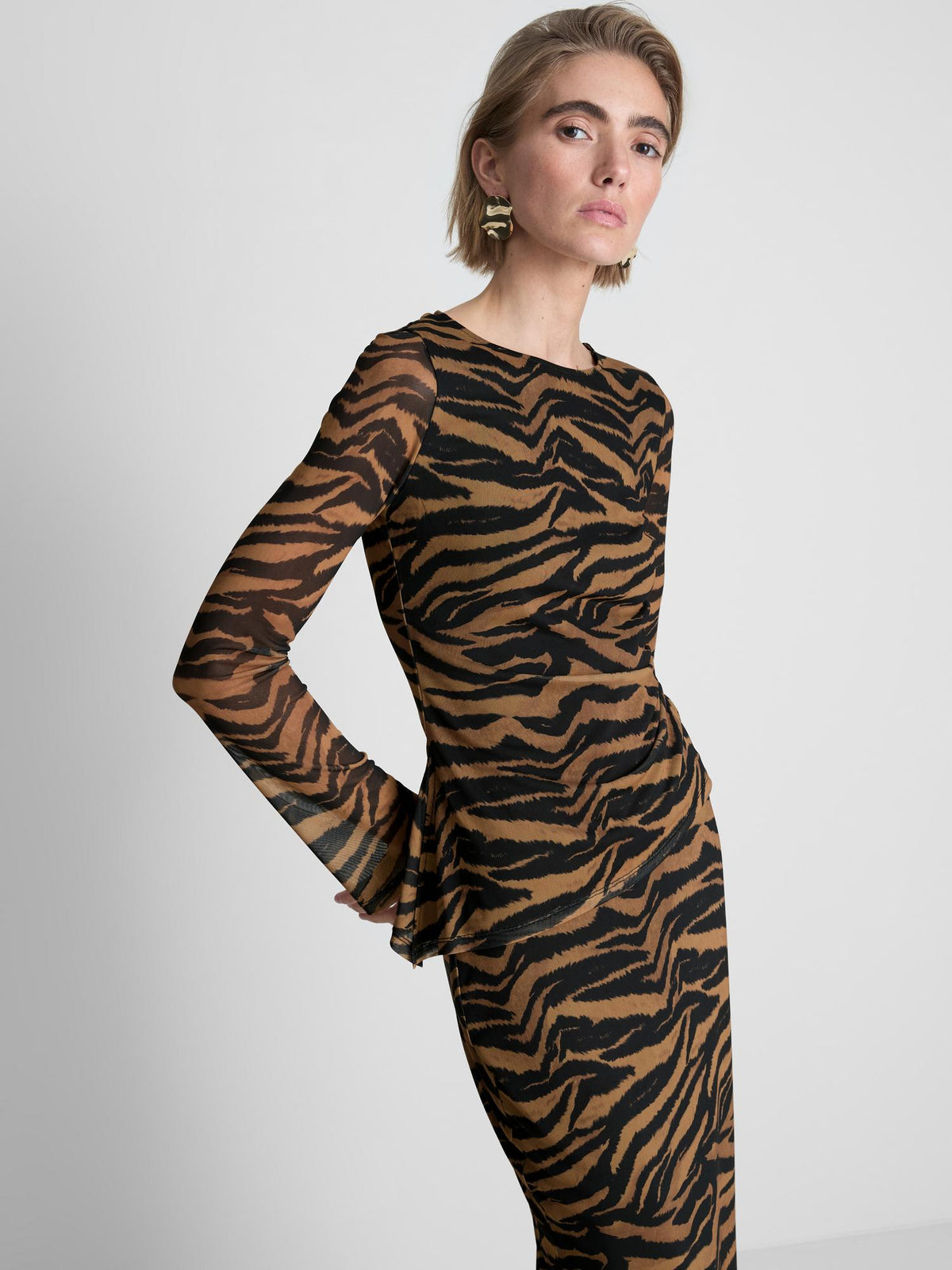 Tiger Mesh Long Sleeve Top - Multi