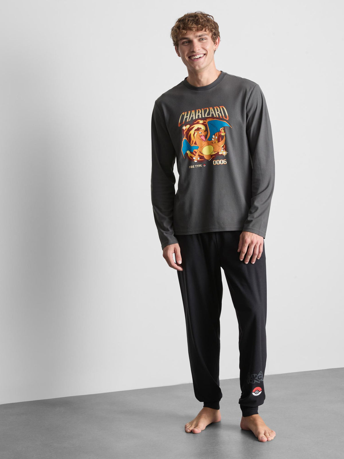 Pokémon Charizard Long Sleeve Pyjamas - Charcoal