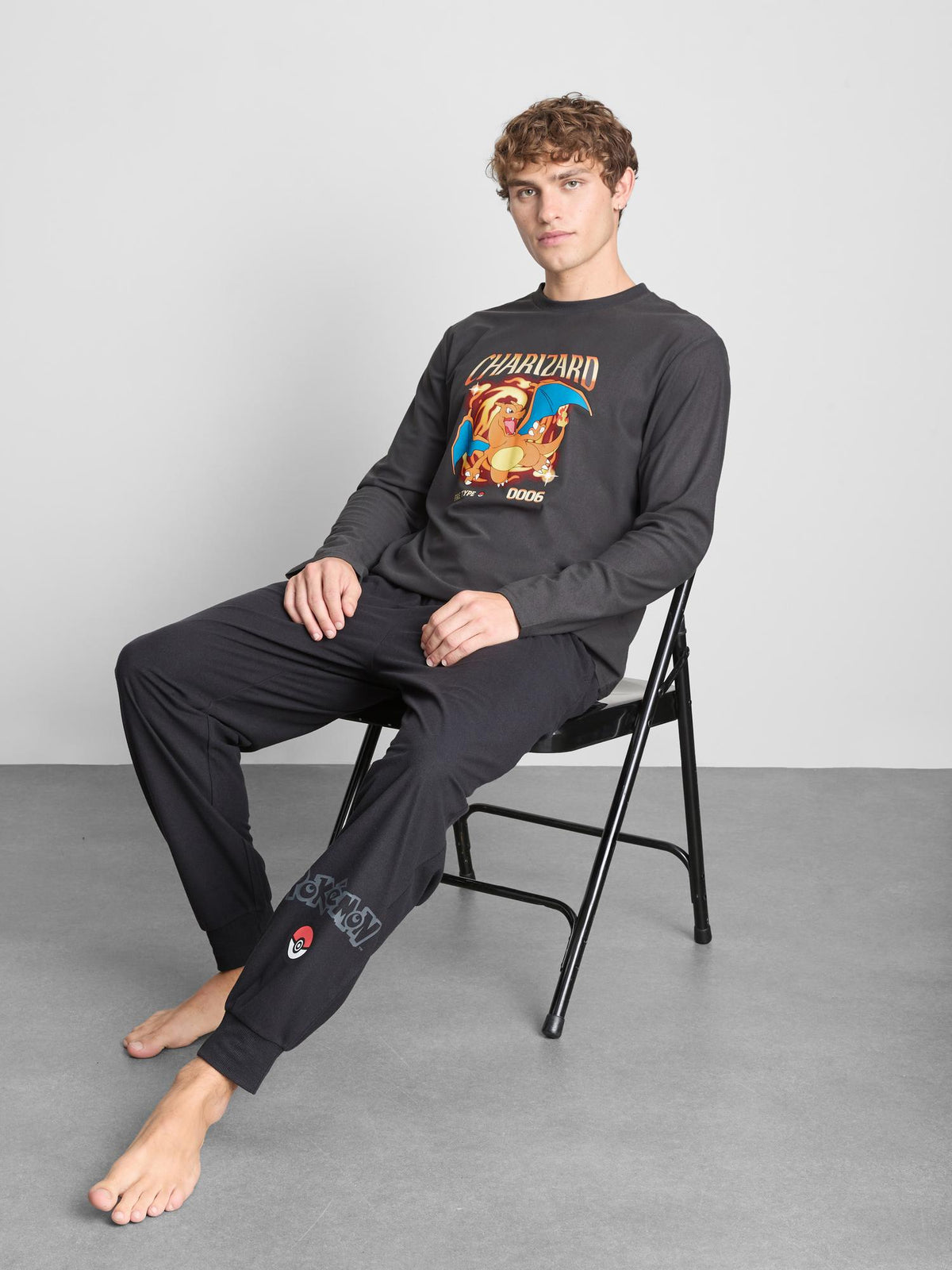 Pokémon Charizard Long Sleeve Pyjamas - Charcoal