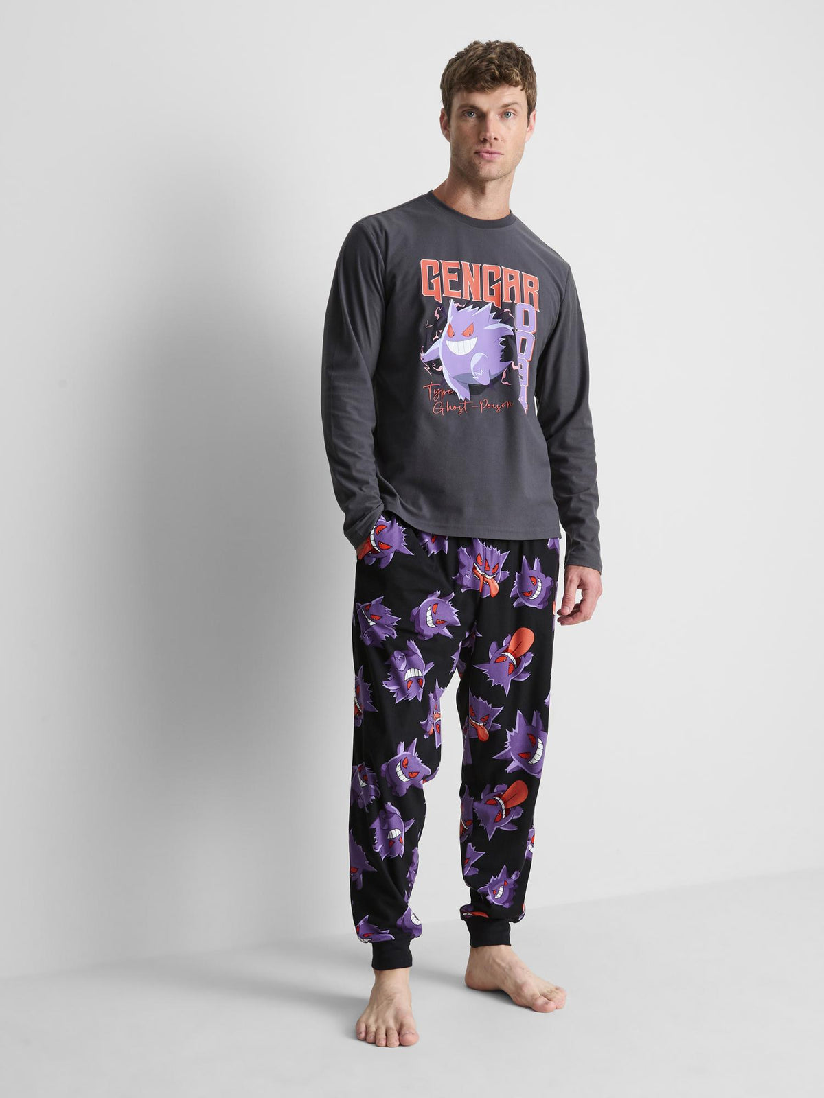 Pokémon Gengar Long Sleeve Pyjamas - Grey