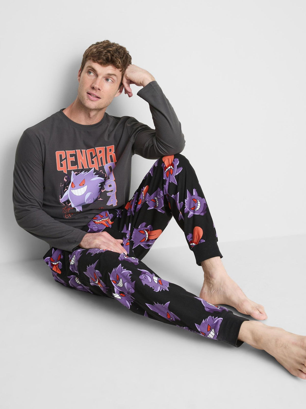 Pokémon Gengar Long Sleeve Pyjamas - Grey