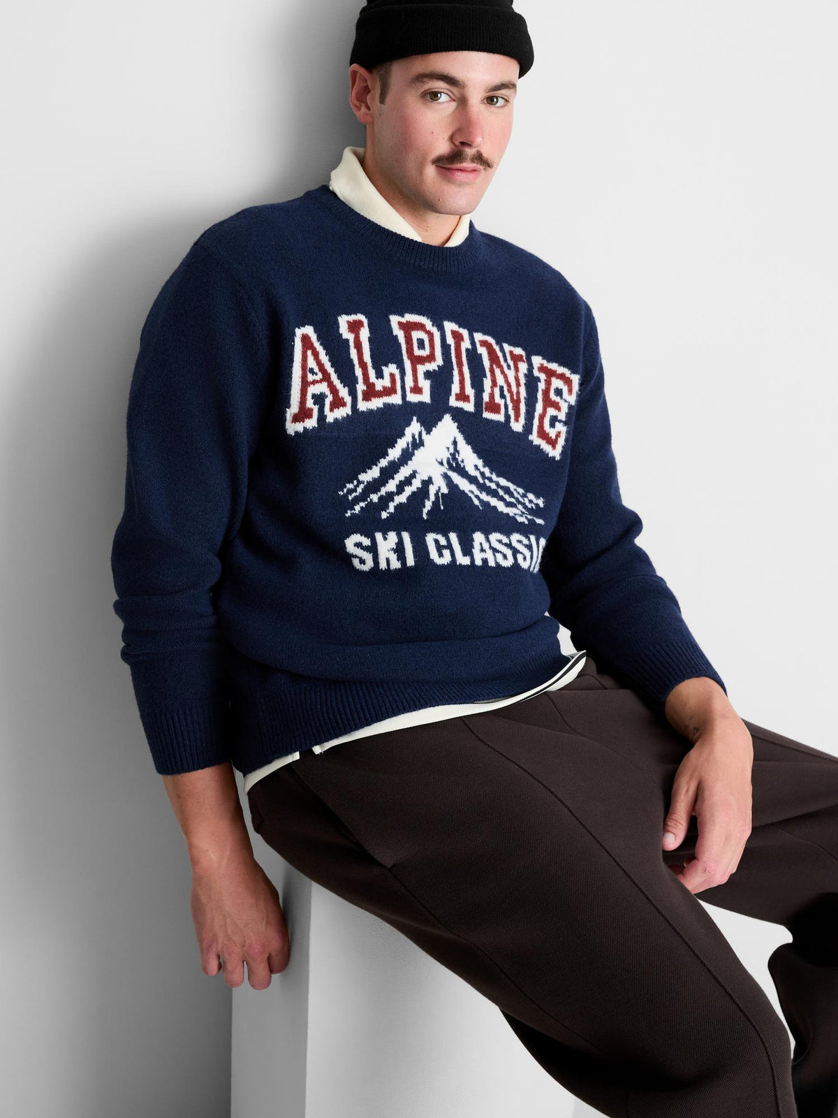 Alpine Ski Classic Knitted Jumper - Blue