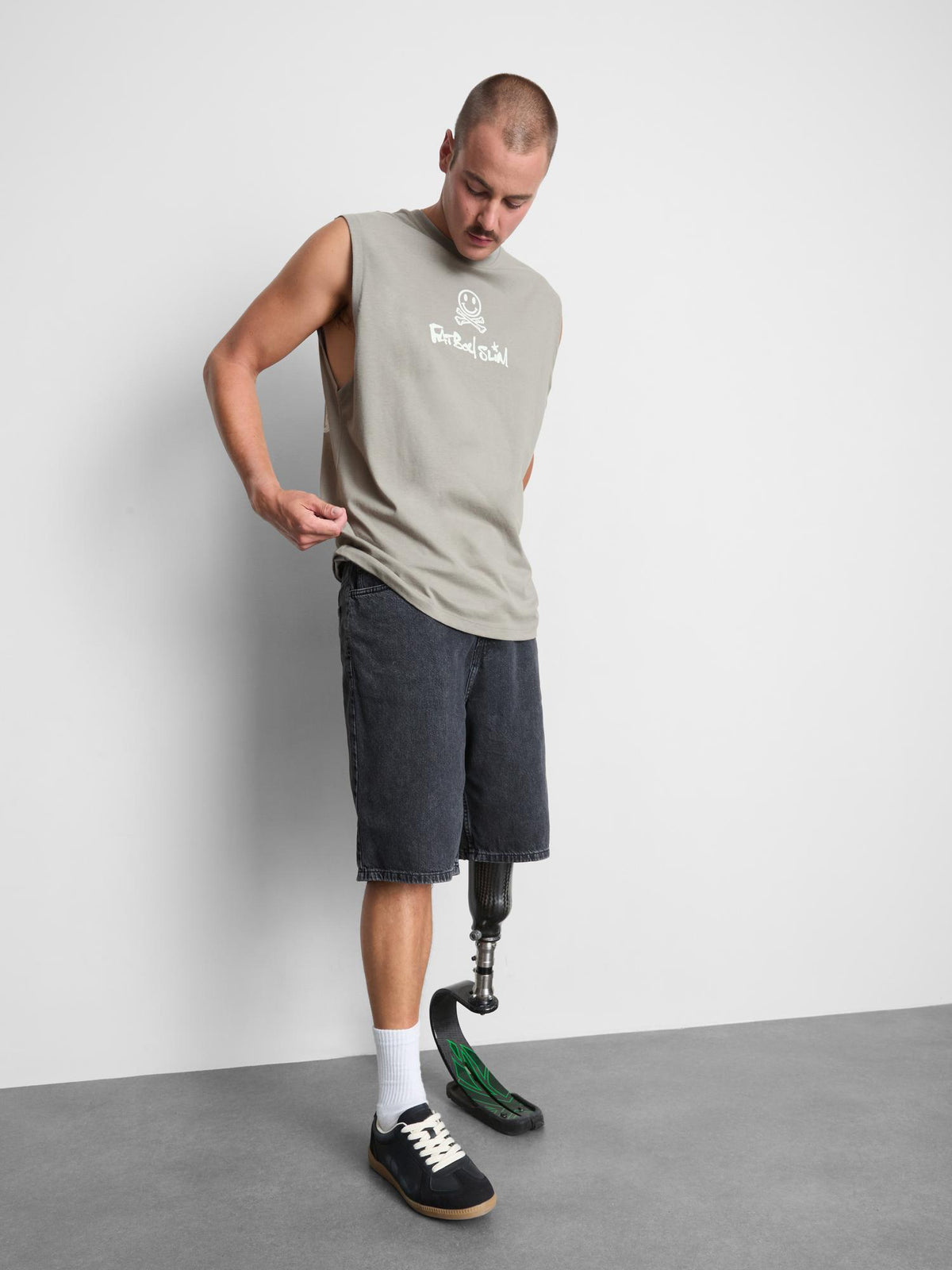 Fatboy Slim Sleeveless Band T-Shirt - Grey