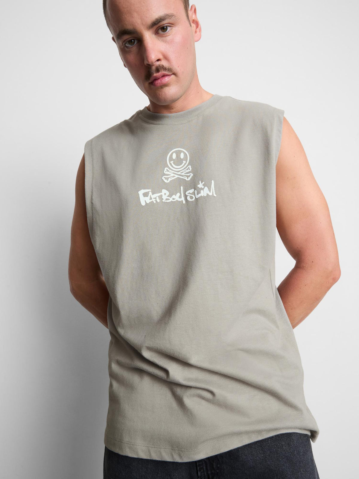 Fatboy Slim Sleeveless Band T-Shirt - Grey