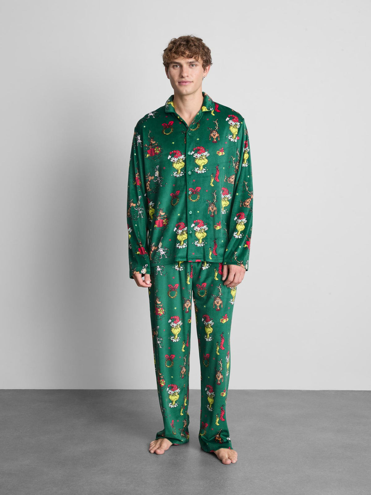 Men’s The Grinch Family Christmas Pyjamas - Green