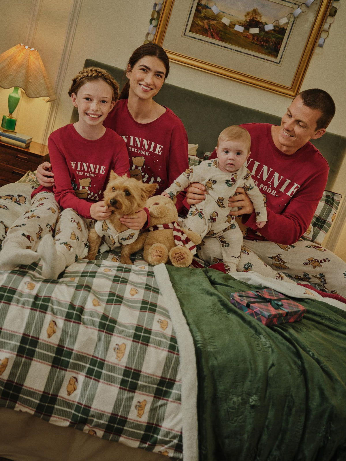 Men’s Disney’s Winnie the Pooh Family Christmas Pyjamas - Red
