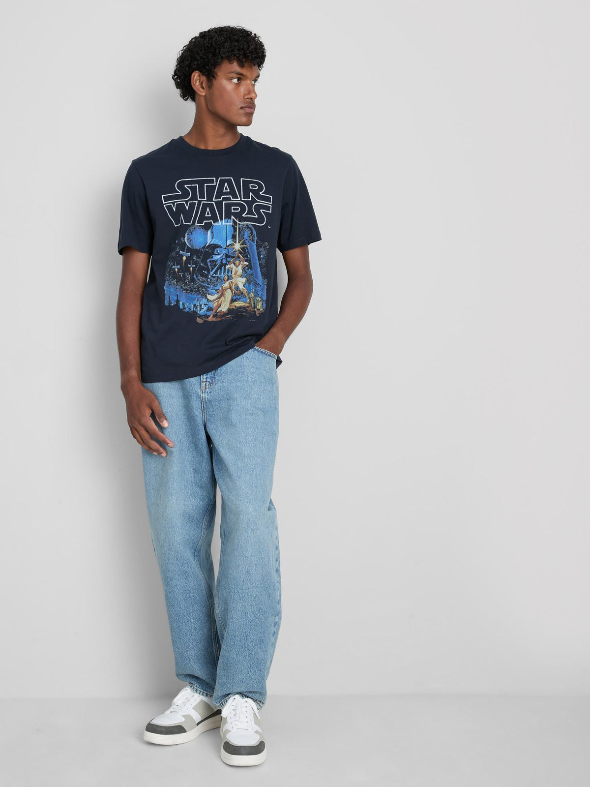 Star Wars Pure Cotton Graphic T-Shirt - Navy