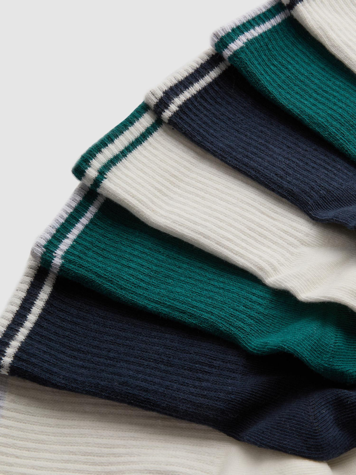 7pk Cotton Rich Ribbed Ankle Socks - Navy