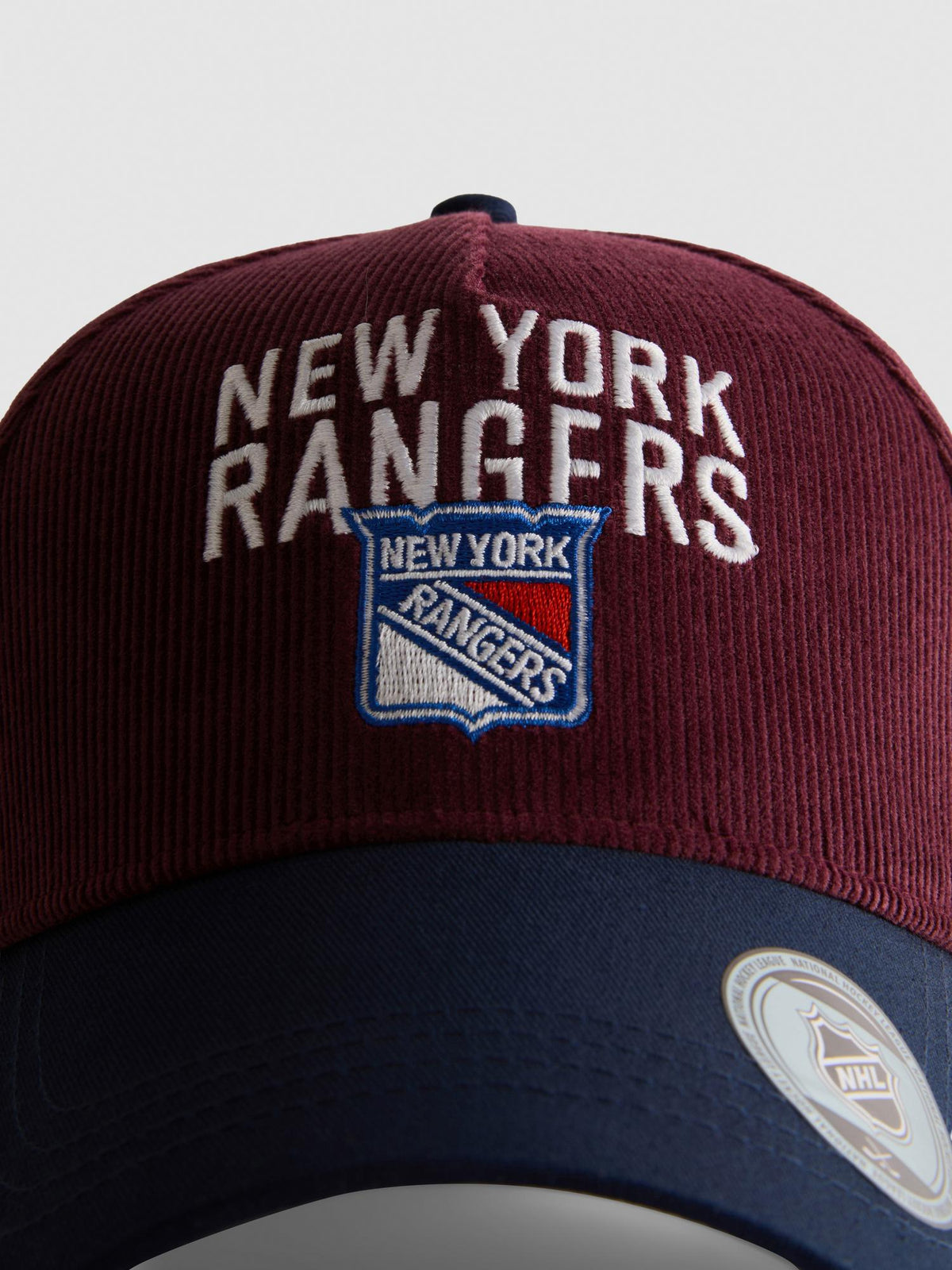 NHL New York Rangers Cord Cap - Burgundy
