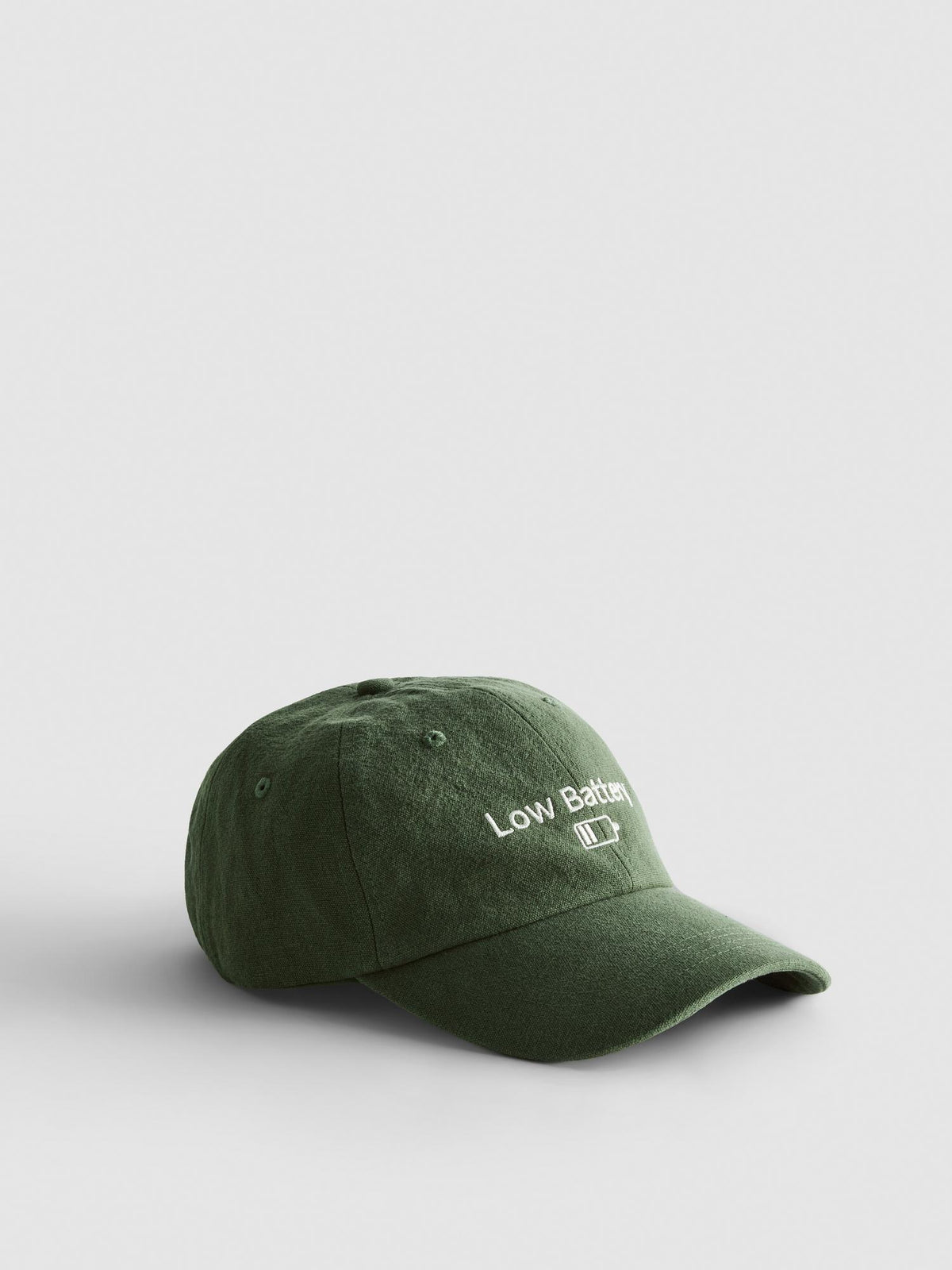 Pure Cotton Low Battery Cap - Khaki